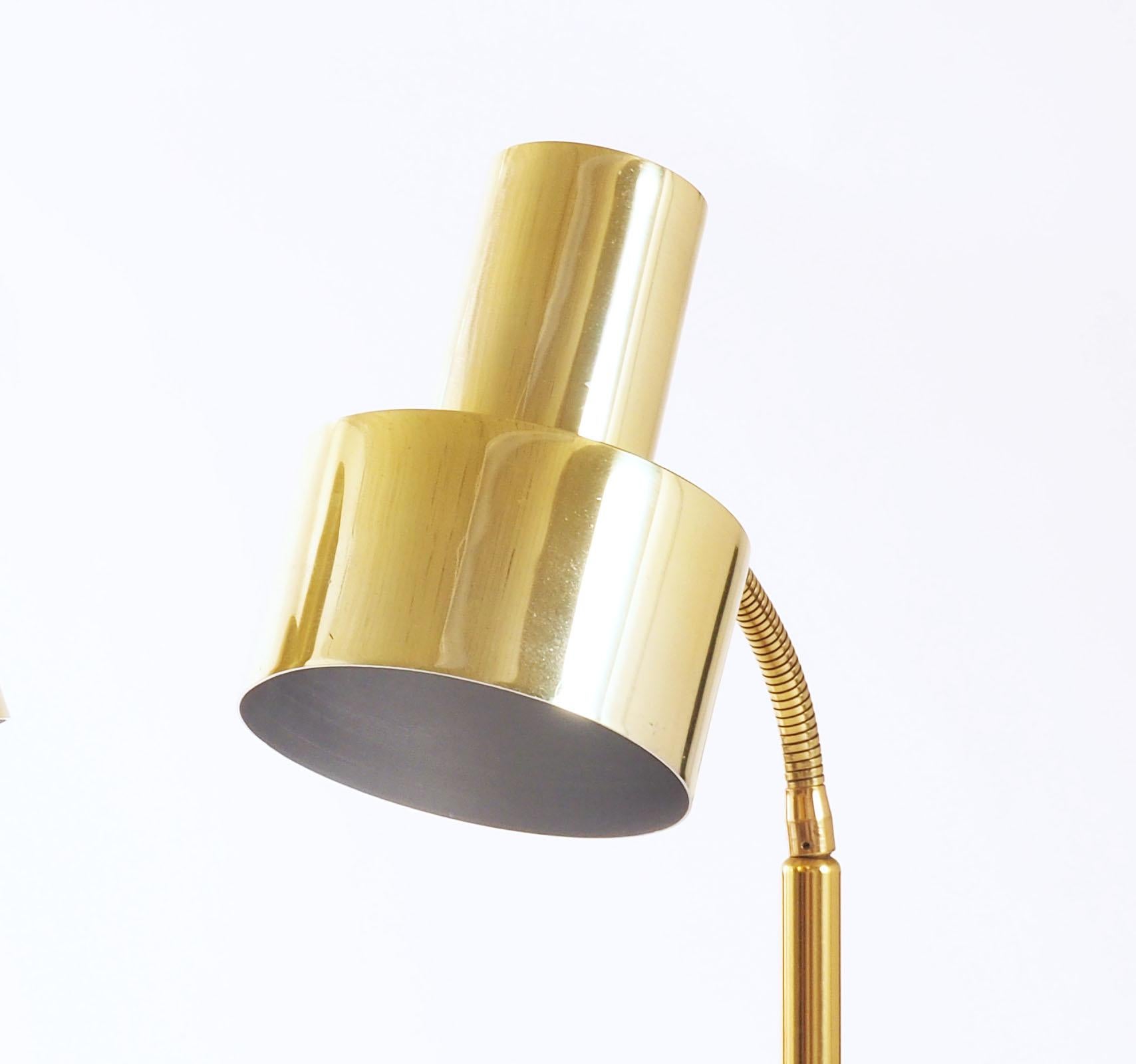Scandinavian Modern Pair of Table Lamps in Brass by Boréns, Sweden