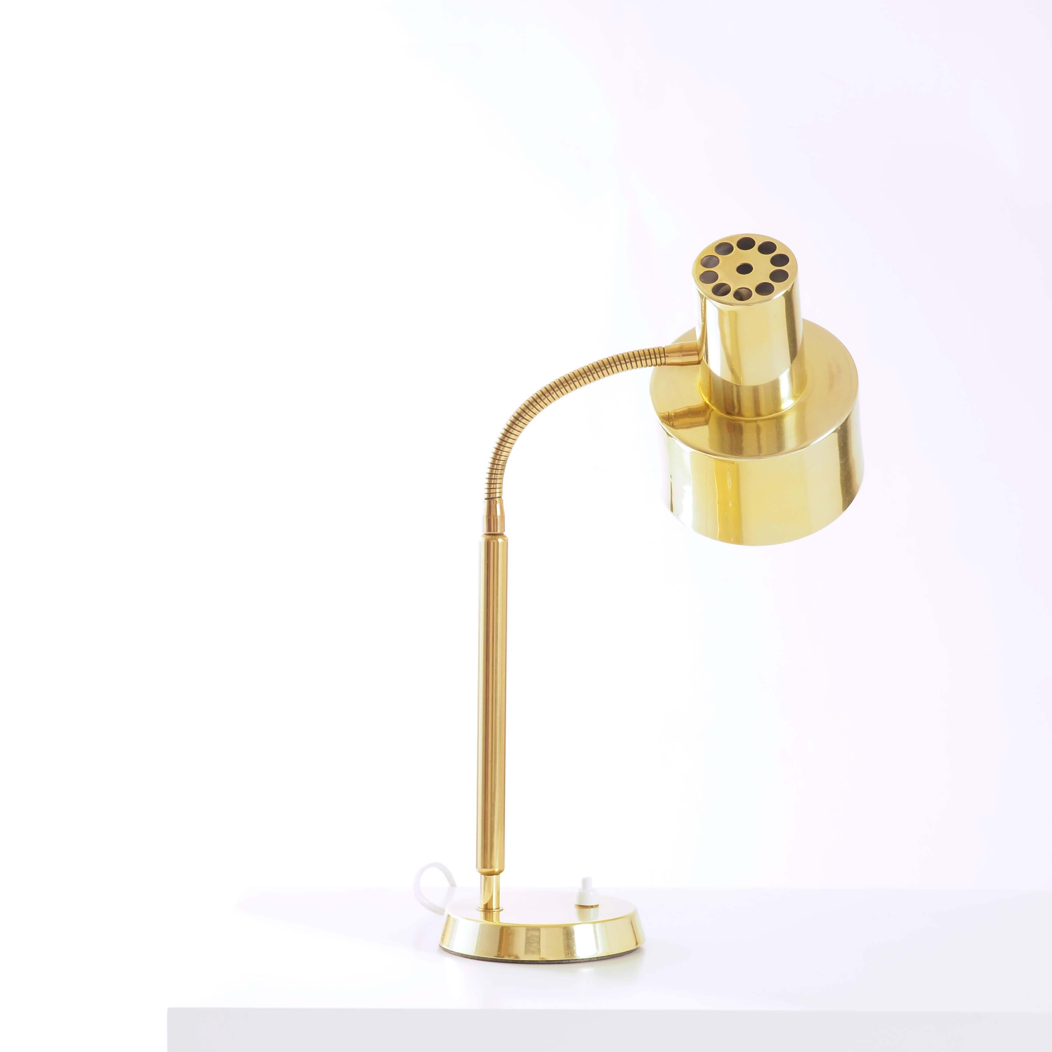 Pair of Table Lamps in Brass by Boréns, Sweden In Good Condition In Goteborg, SE