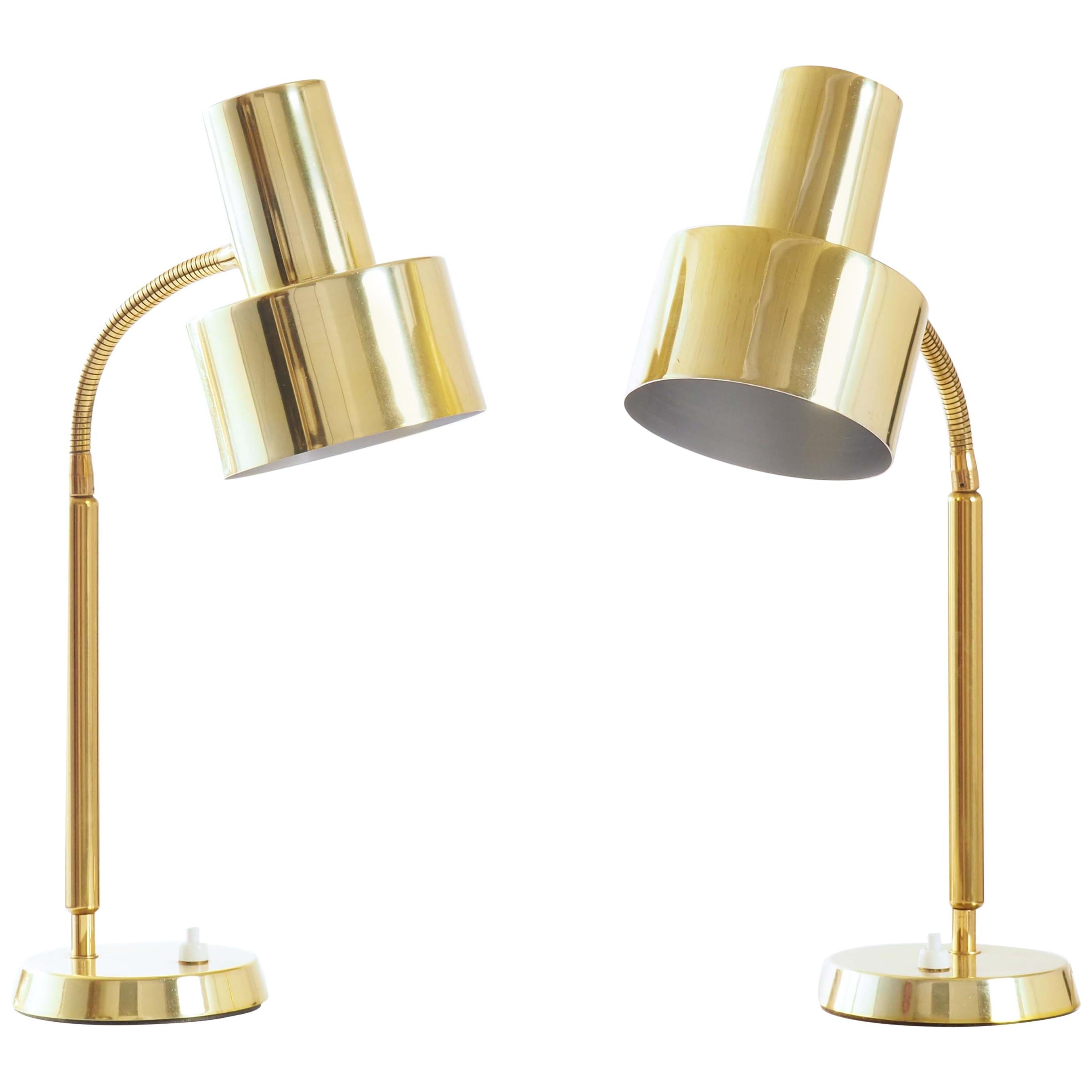 Pair of Table Lamps in Brass by Boréns, Sweden
