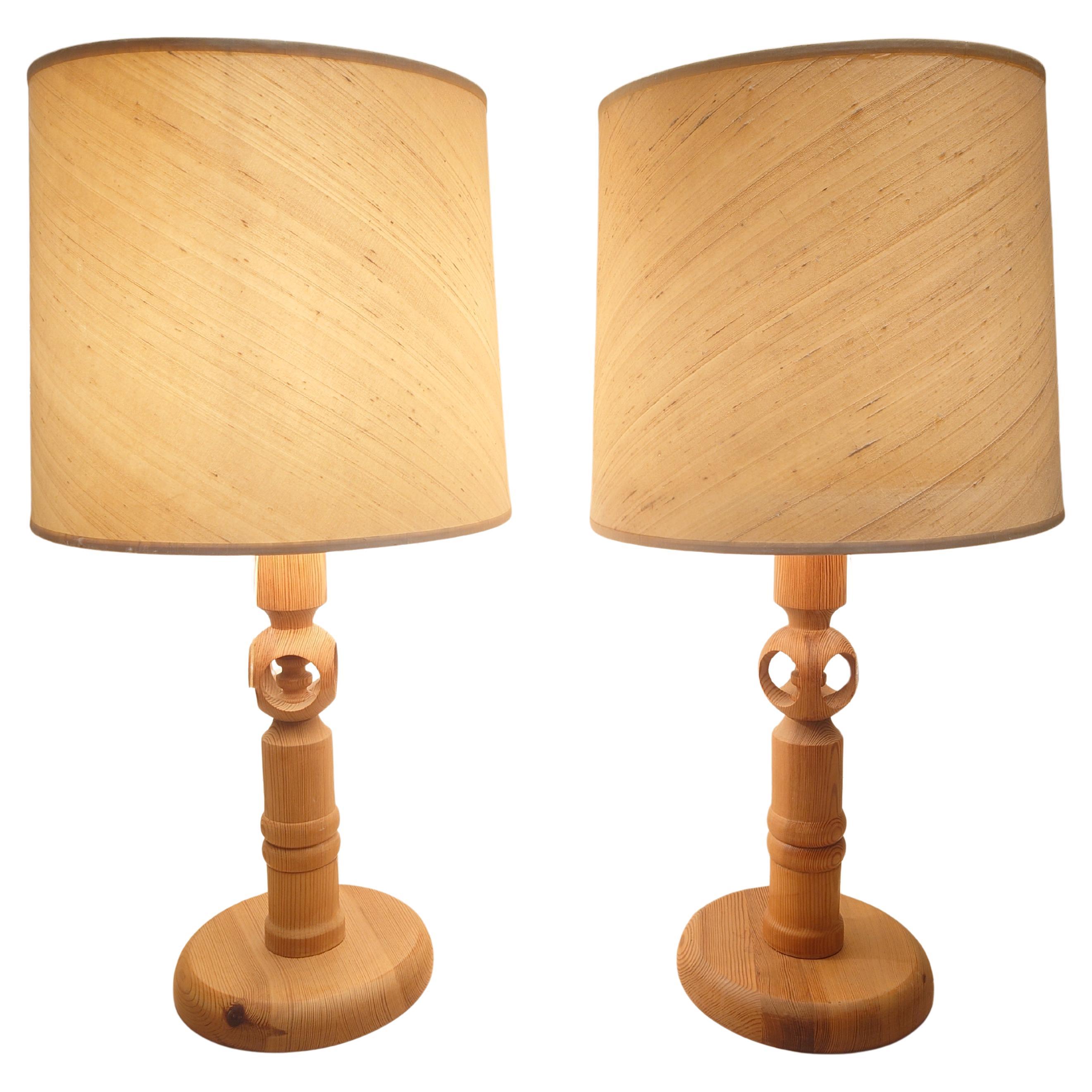 Ein Paar Tischlampen LUXUS Uno 
Östen Kristiansson 60er 70er Jahre Mid Century modern im Angebot