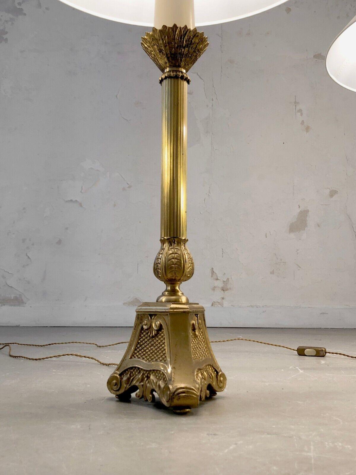 A Pair of LUXURIOUS Bronze NEO-CLASSICAL TABLE LAMPS, France XIX & 1970 In Good Condition For Sale In PARIS, FR