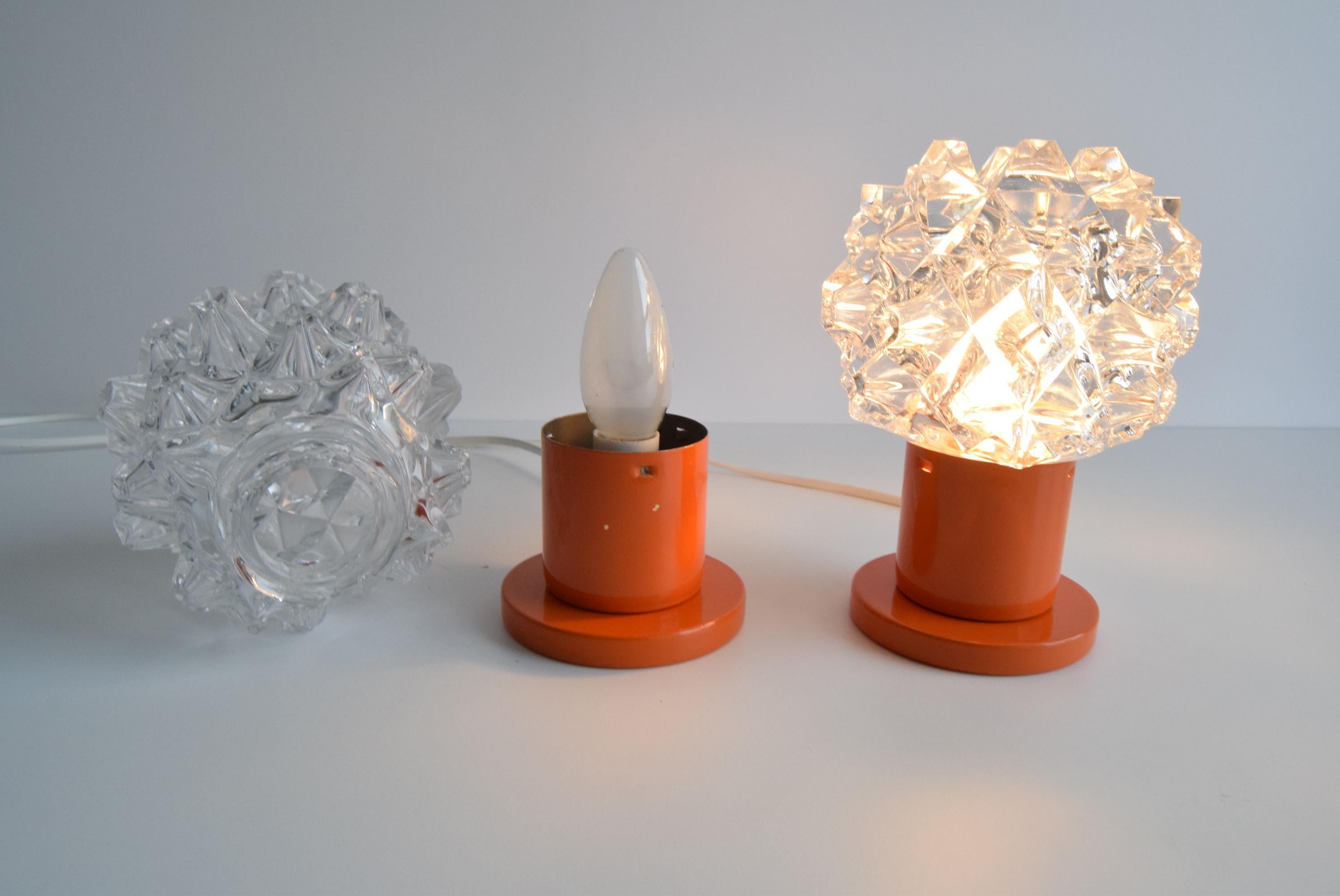 A pair of table or wall lamps from the middle of the century/ Kamenický Šenov For Sale 6