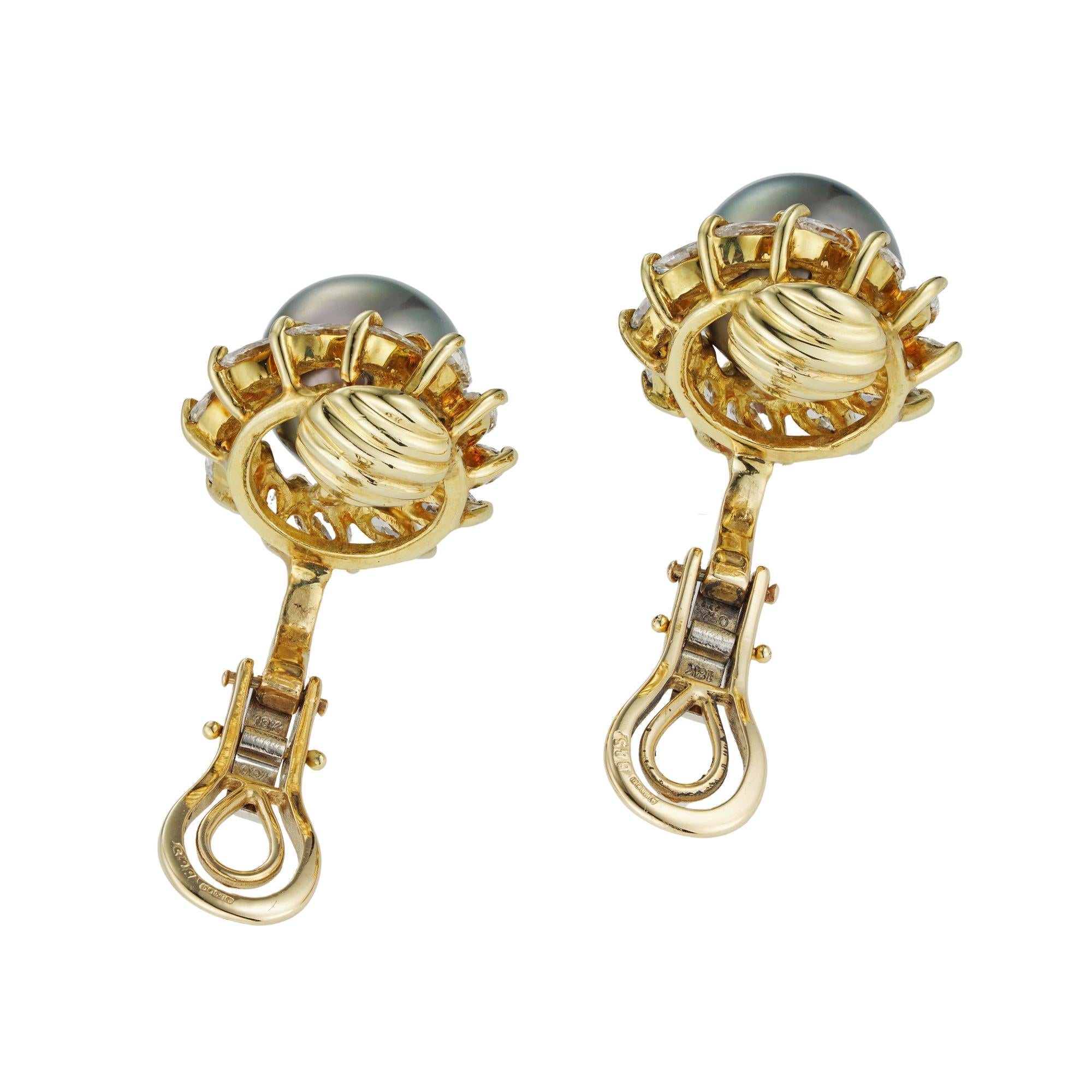 tahitian cultured pearl earrings