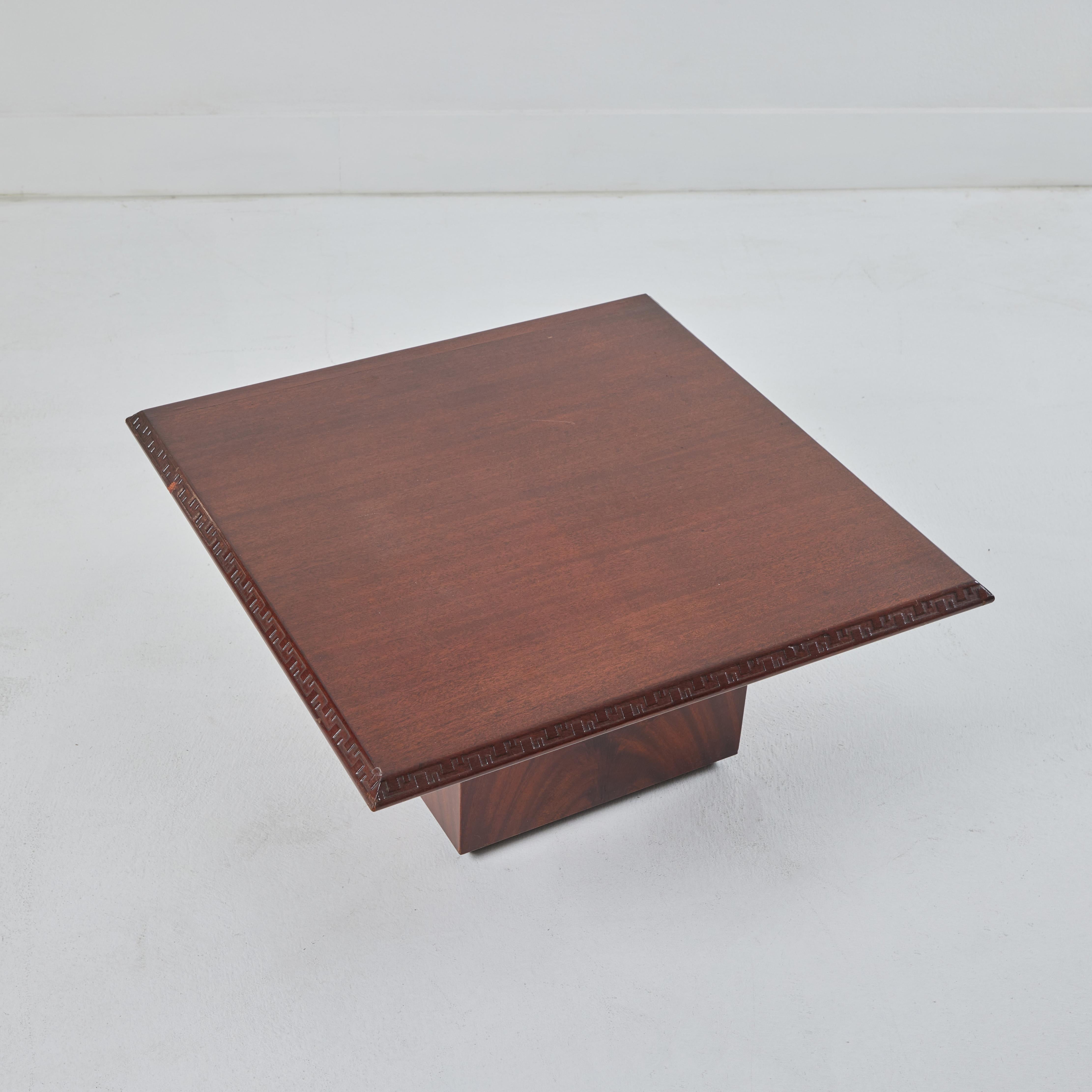 Mahogany A Pair of Taliesin Low Cocktail Tables, Frank Loyd Right, 1955 For Sale