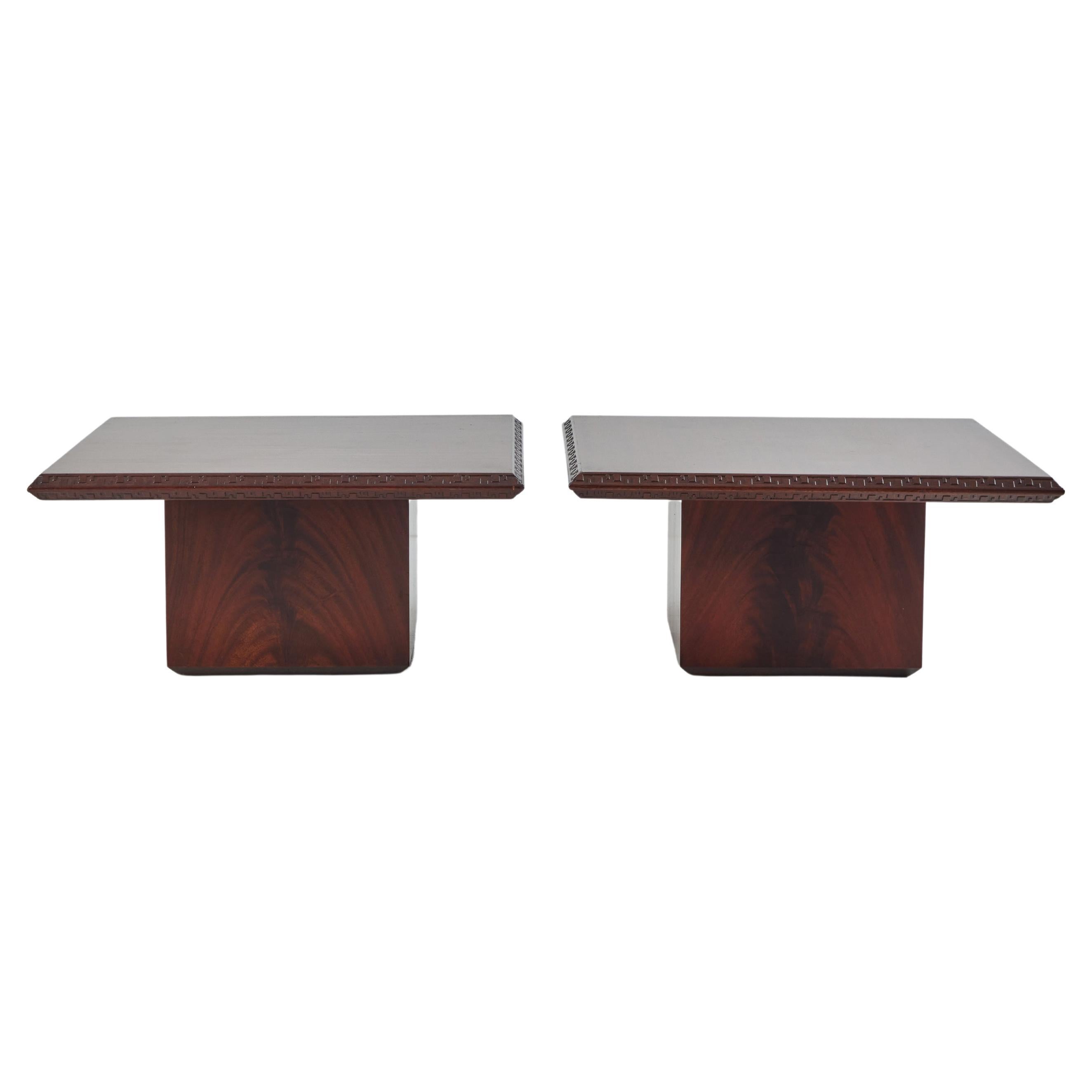 A Pair of Taliesin Low Cocktail Tables, Frank Loyd Right, 1955 For Sale