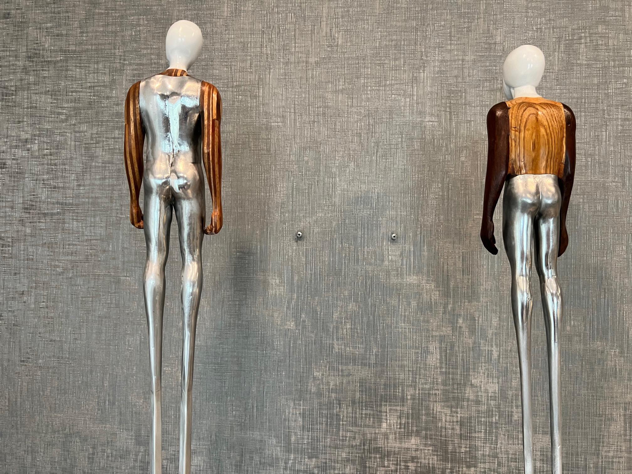 Oriano Galloni Pair of Tall and Skinny Sculptures 
