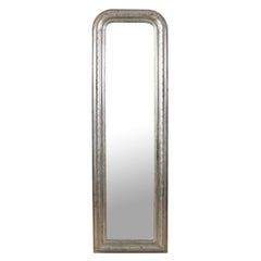 A Pair of Tall Antique Silvered Mirrors