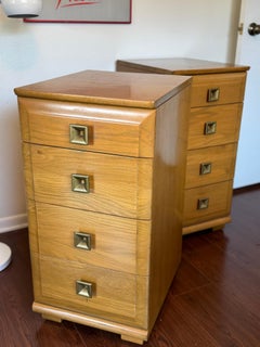 A pair of tall mid century modern nightstands by Mengel, circa 1960s