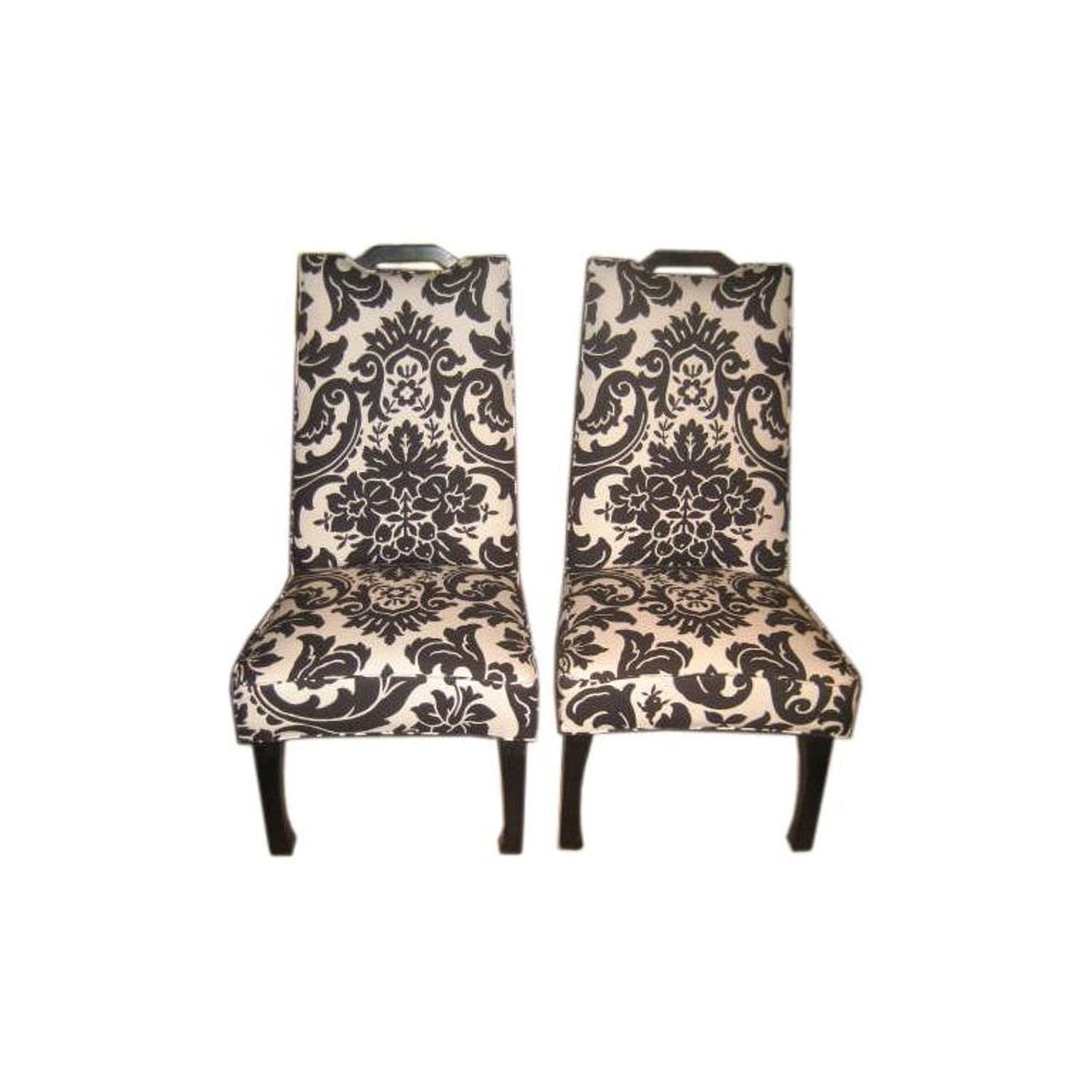 A Pair Of Tall Upholstered Chairs For Sale At 1stdibs