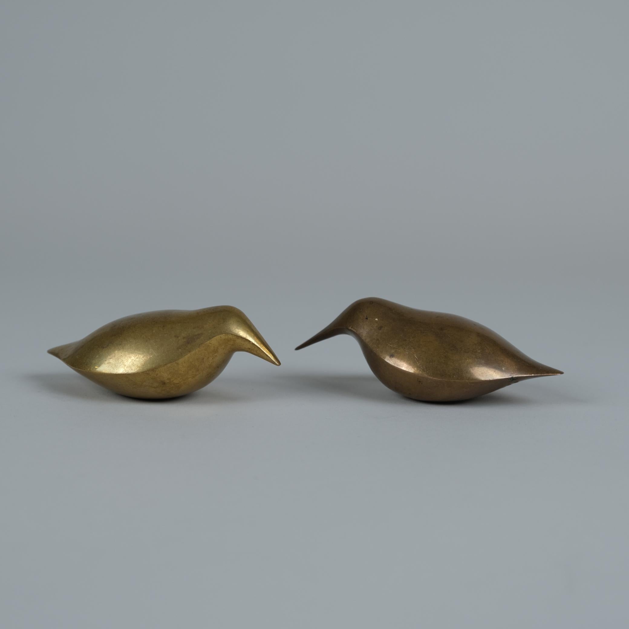 Late 20th Century A Pair of Tapio Wirkkala Bronze Bird Sculptures, Kultakeskus Hämeenlinna, 1970s For Sale
