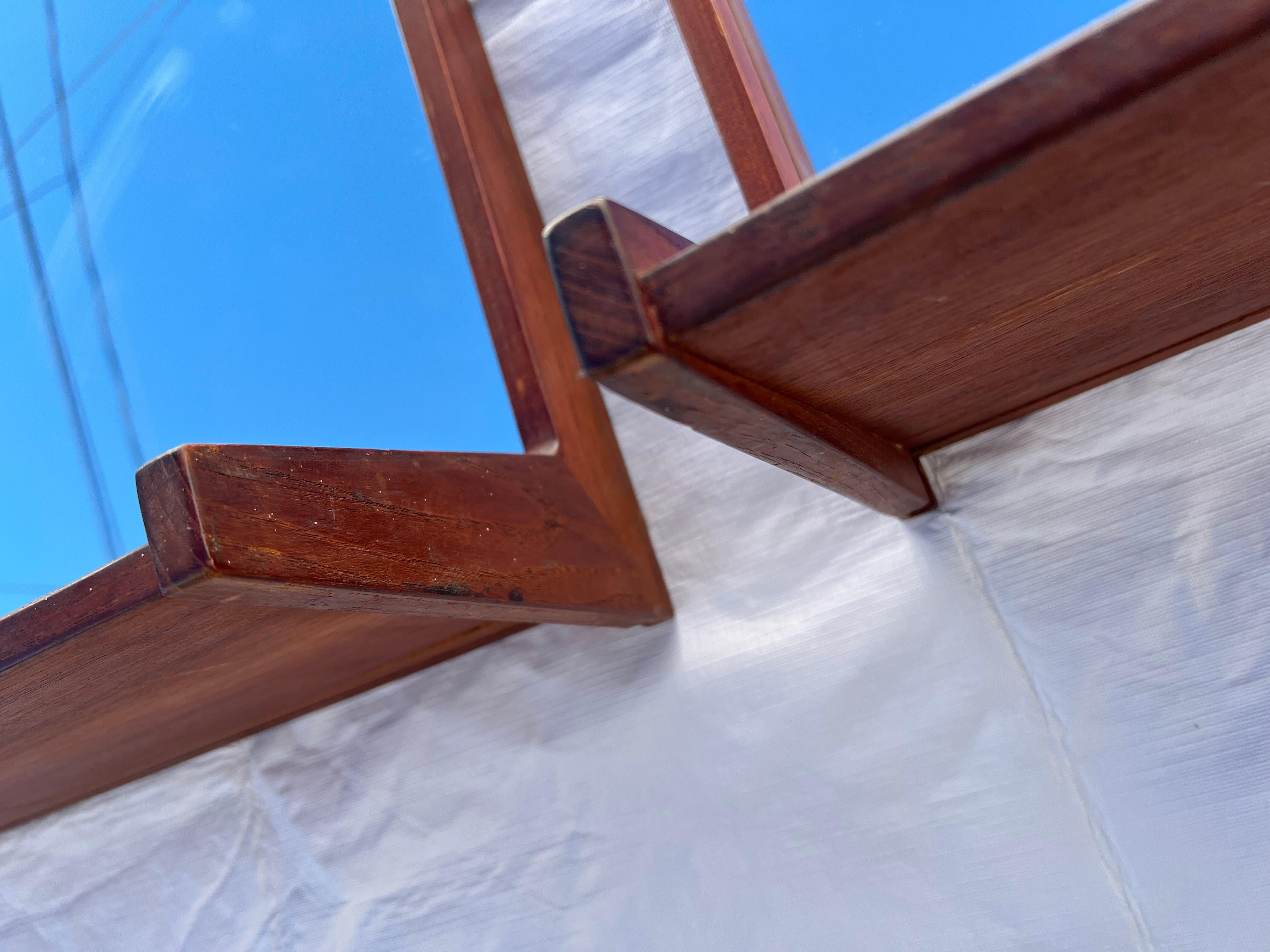 A Pair Of Teak Danish Mirrors With Shelves Aksel Kjersgaard 1960's In Good Condition For Sale In St.Petersburg, FL