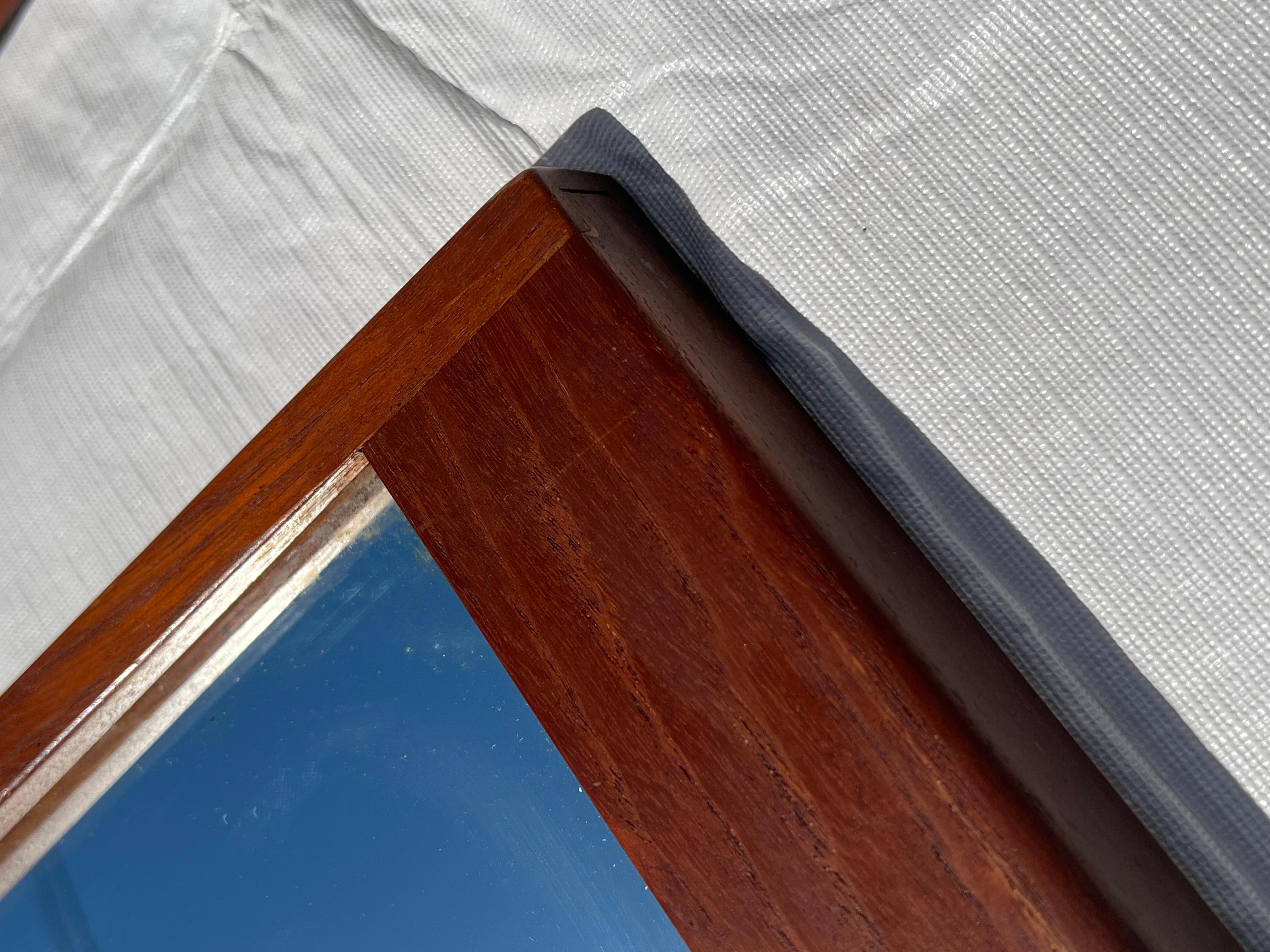 A Pair Of Teak Danish Mirrors With Shelves Aksel Kjersgaard 1960's For Sale 5