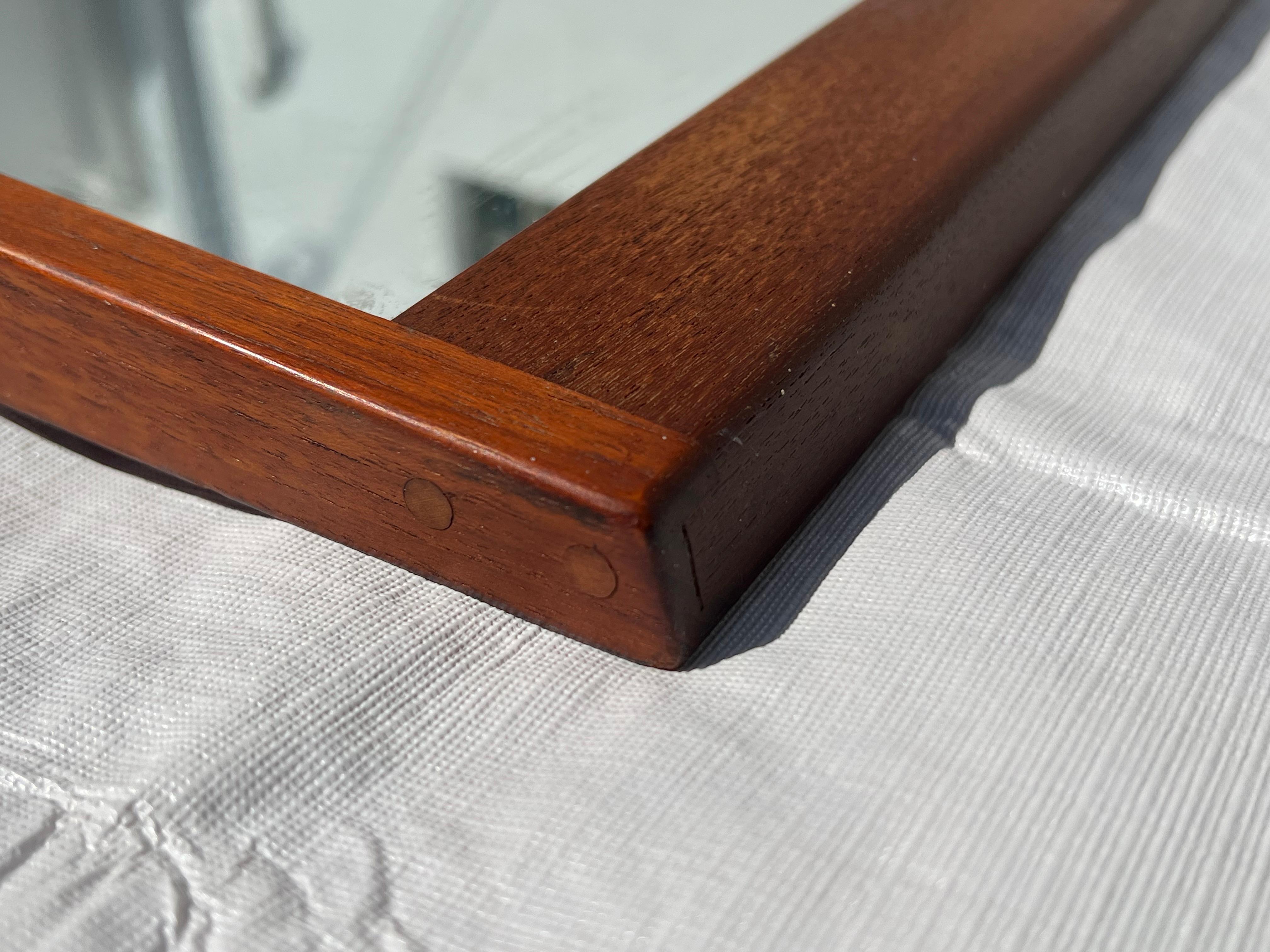 A Pair Of Teak Danish Mirrors With Shelves Aksel Kjersgaard 1960's For Sale 6