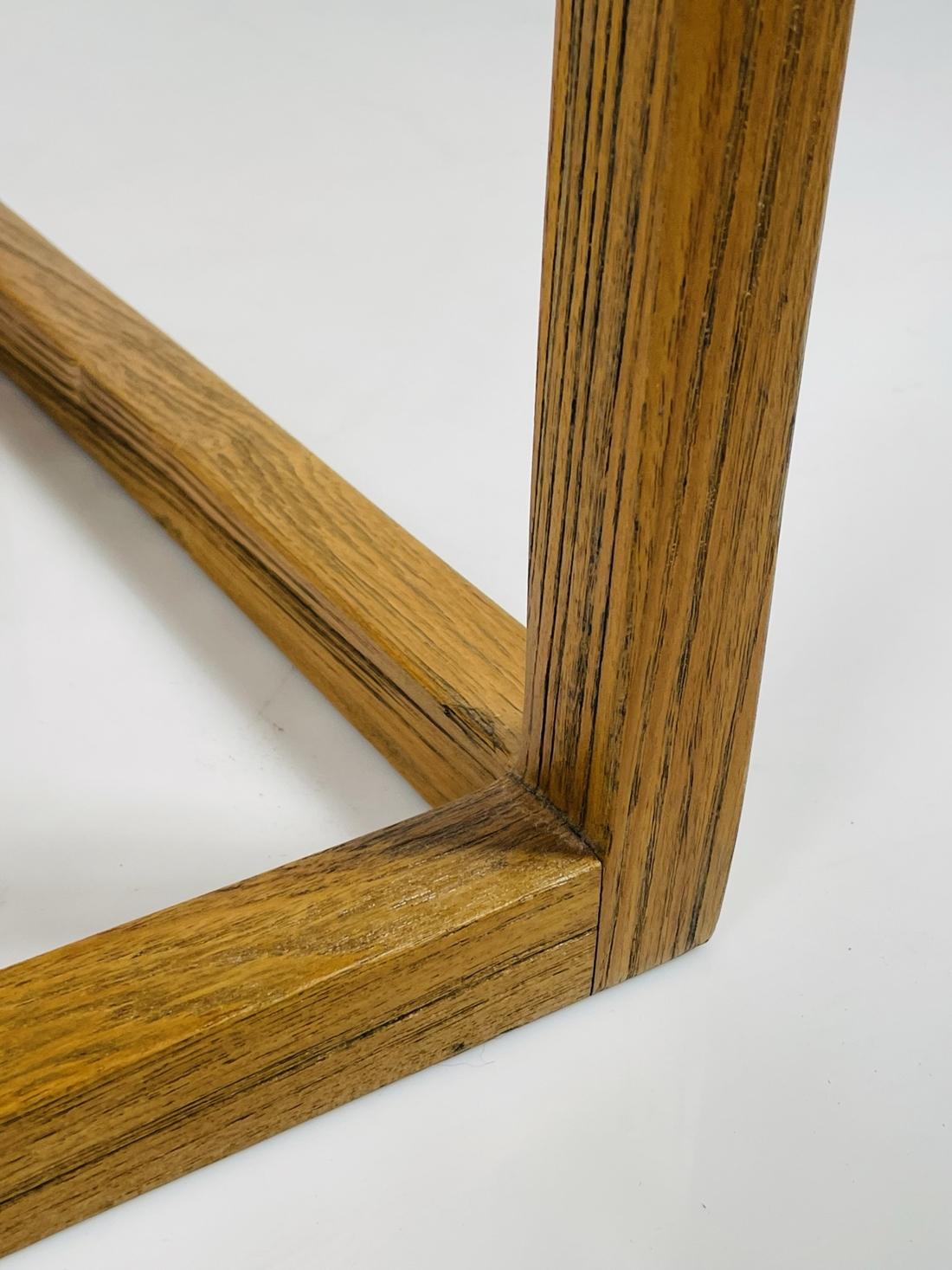 Pair of Teak Lattice Cube Tables by Summit Furniture 7