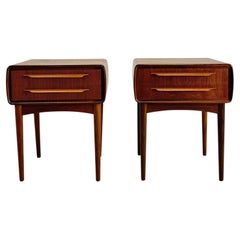 Antique A Pair of Teak Night Stands by Johaness Andersen c.1960's