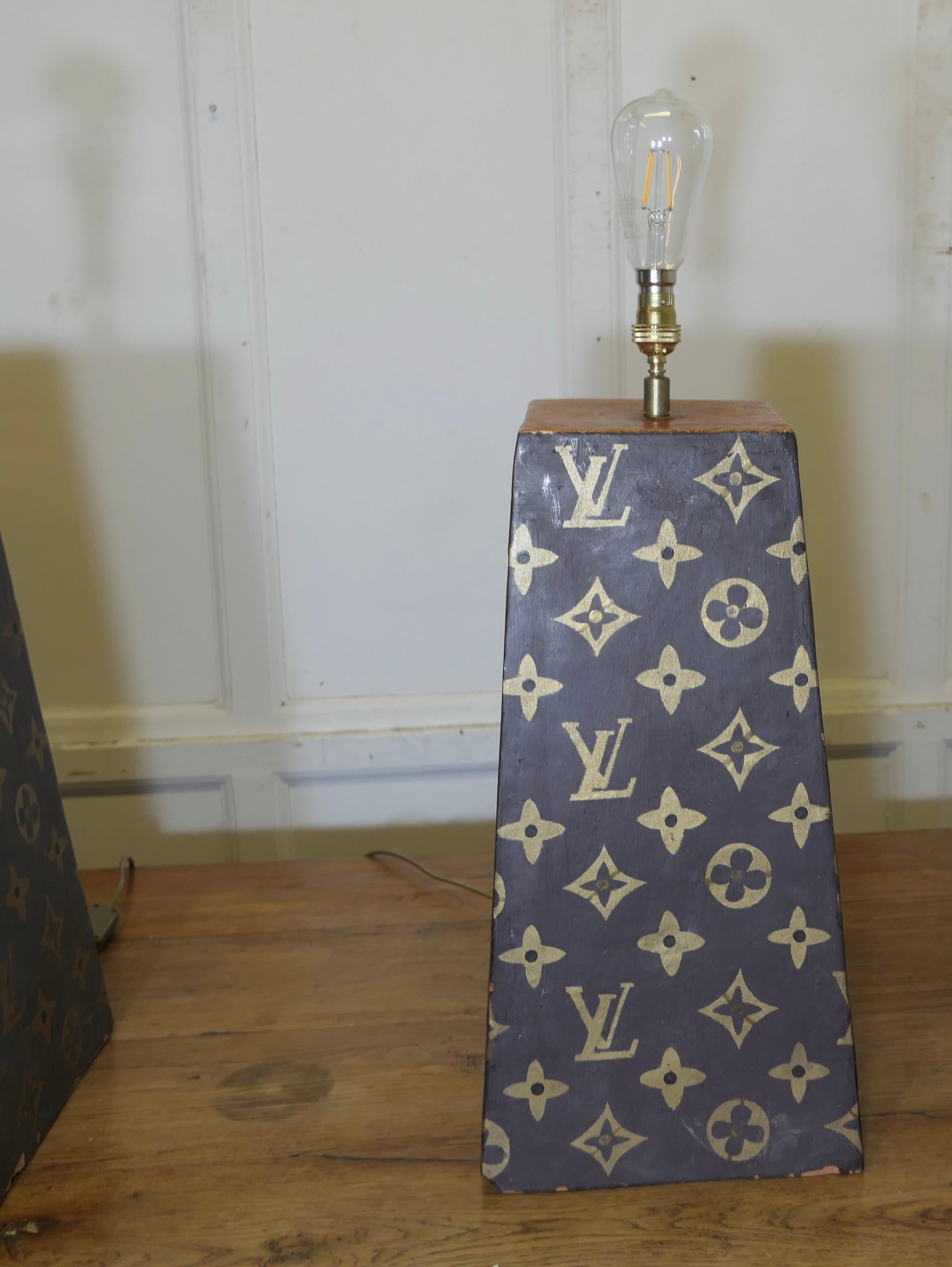 Late 20th Century A Pair of Terracotta Painted Lamps for a Trade Display   The are extremely heavy For Sale