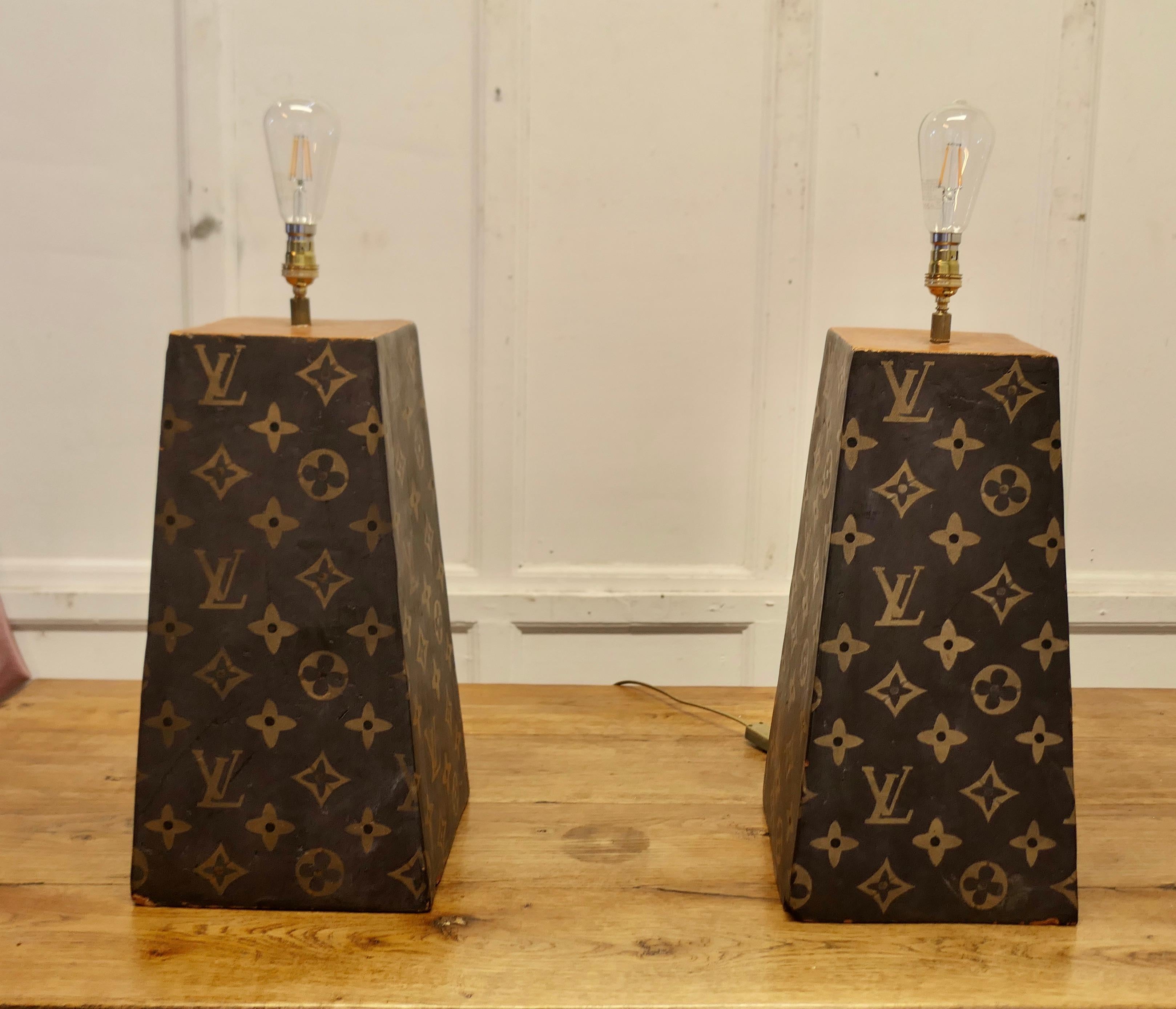 A Pair of Terracotta Painted Lamps for a Trade Display   The are extremely heavy For Sale 2