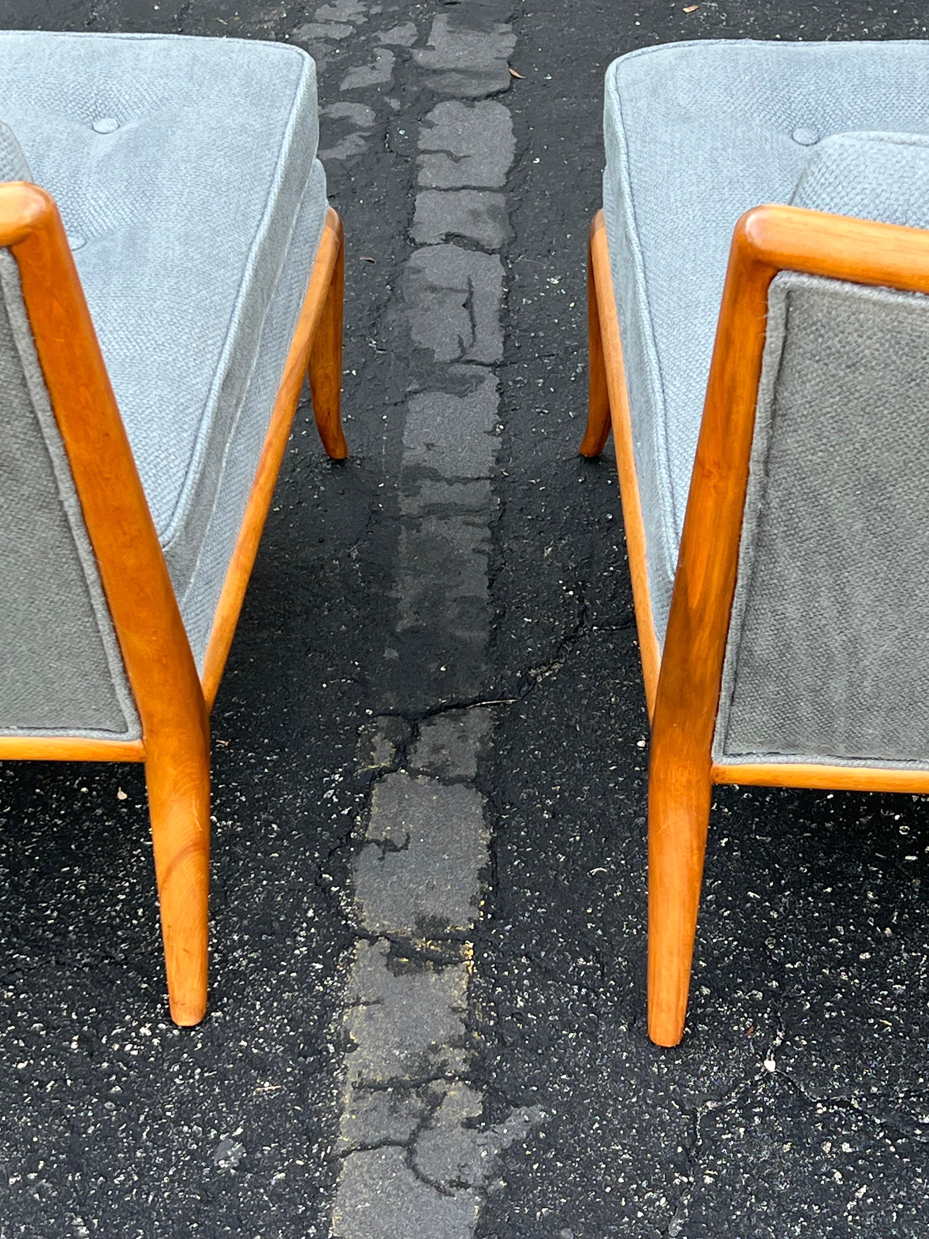 Upholstery A Pair of T.H. Robsjohn-Gibbings Classic Slipper Chairs