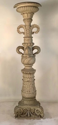 A  Pair of Theatrical Carved Pilasters  Fancifully Moulded and Hand Finished