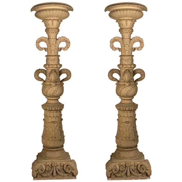 Pair of Italian Rococo Style Gilt Columns For Sale at 1stDibs | rococo ...