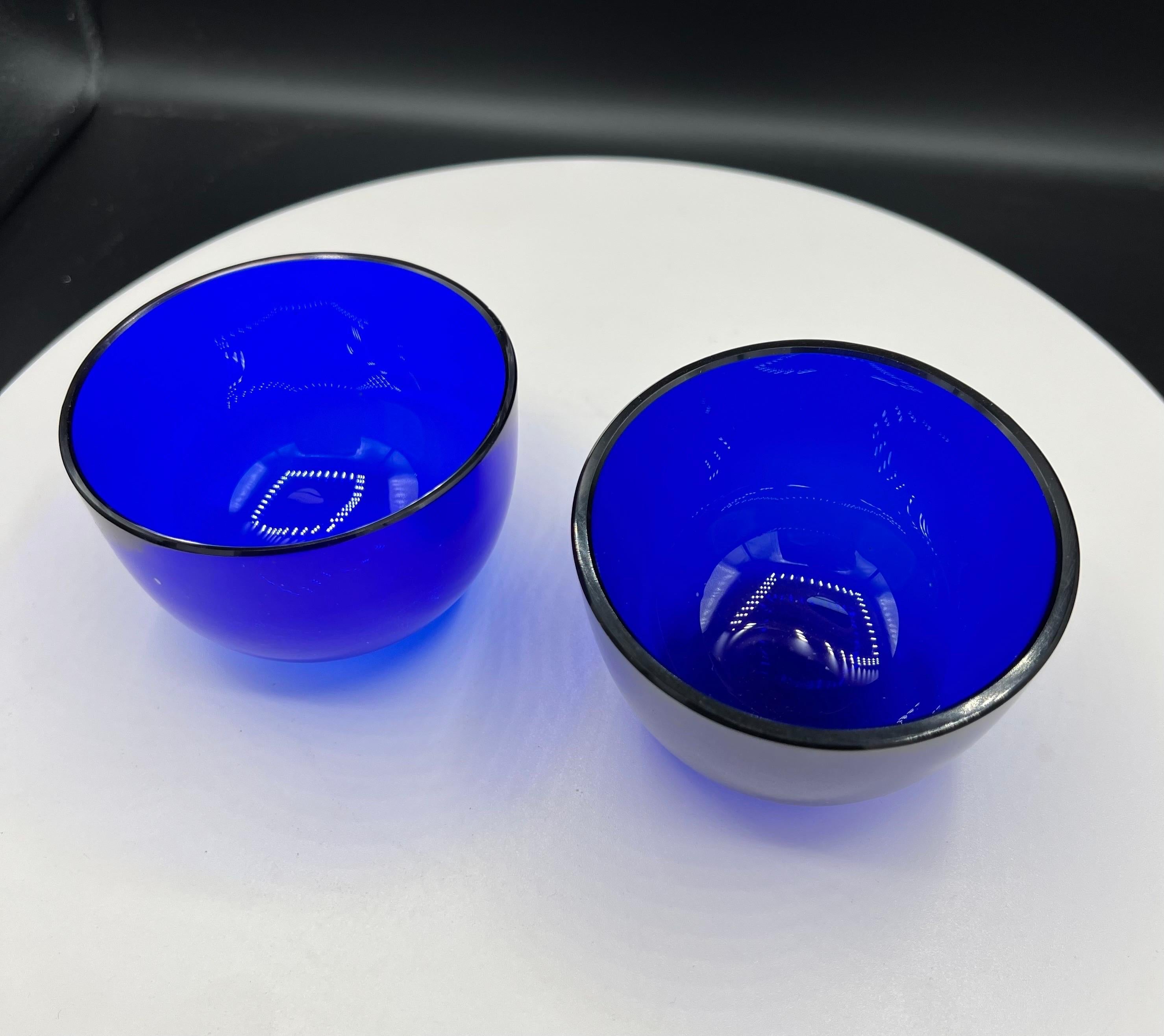 A Pair of Tiffany Baskets with Cobalt Liner 4