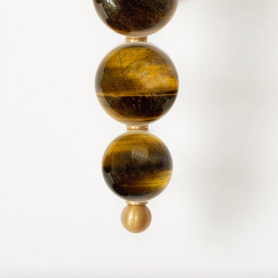 American A Pair of Tiger's Eye Ephorus Sconces by David Duncan Studio For Sale
