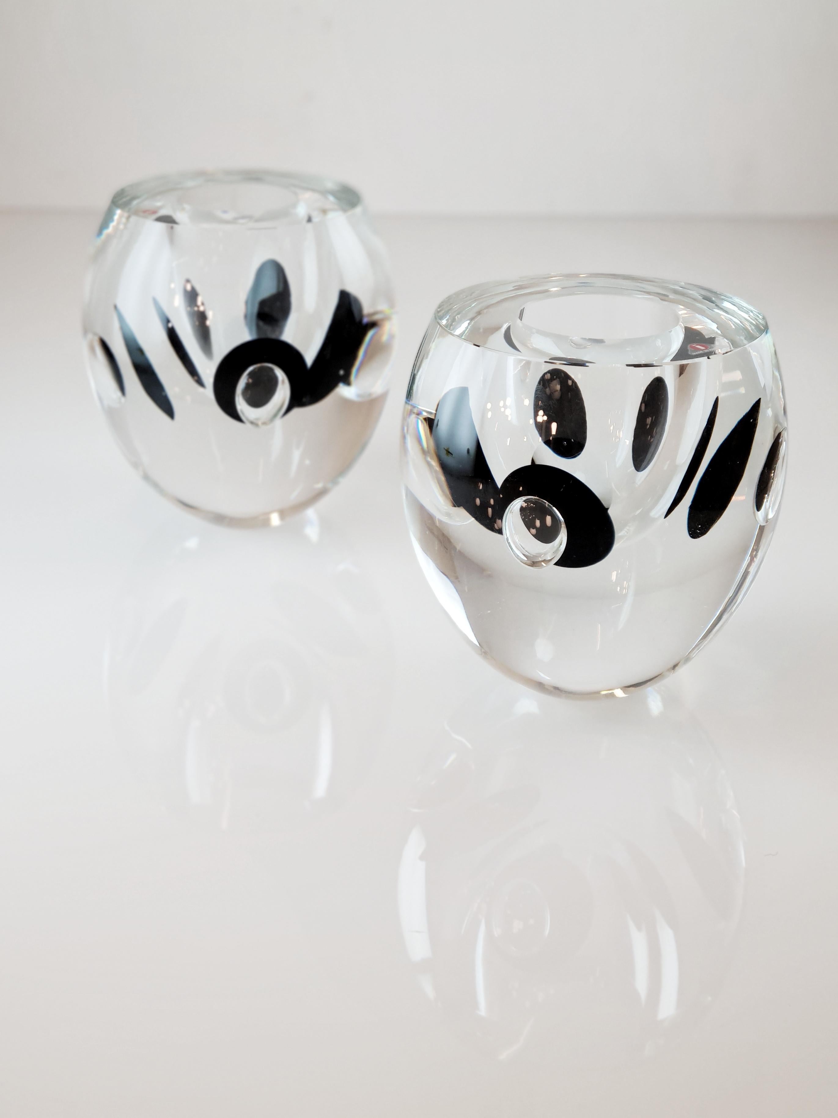 Scandinavian Modern Two Timo Sarpaneva Glass Art Objects For Sale