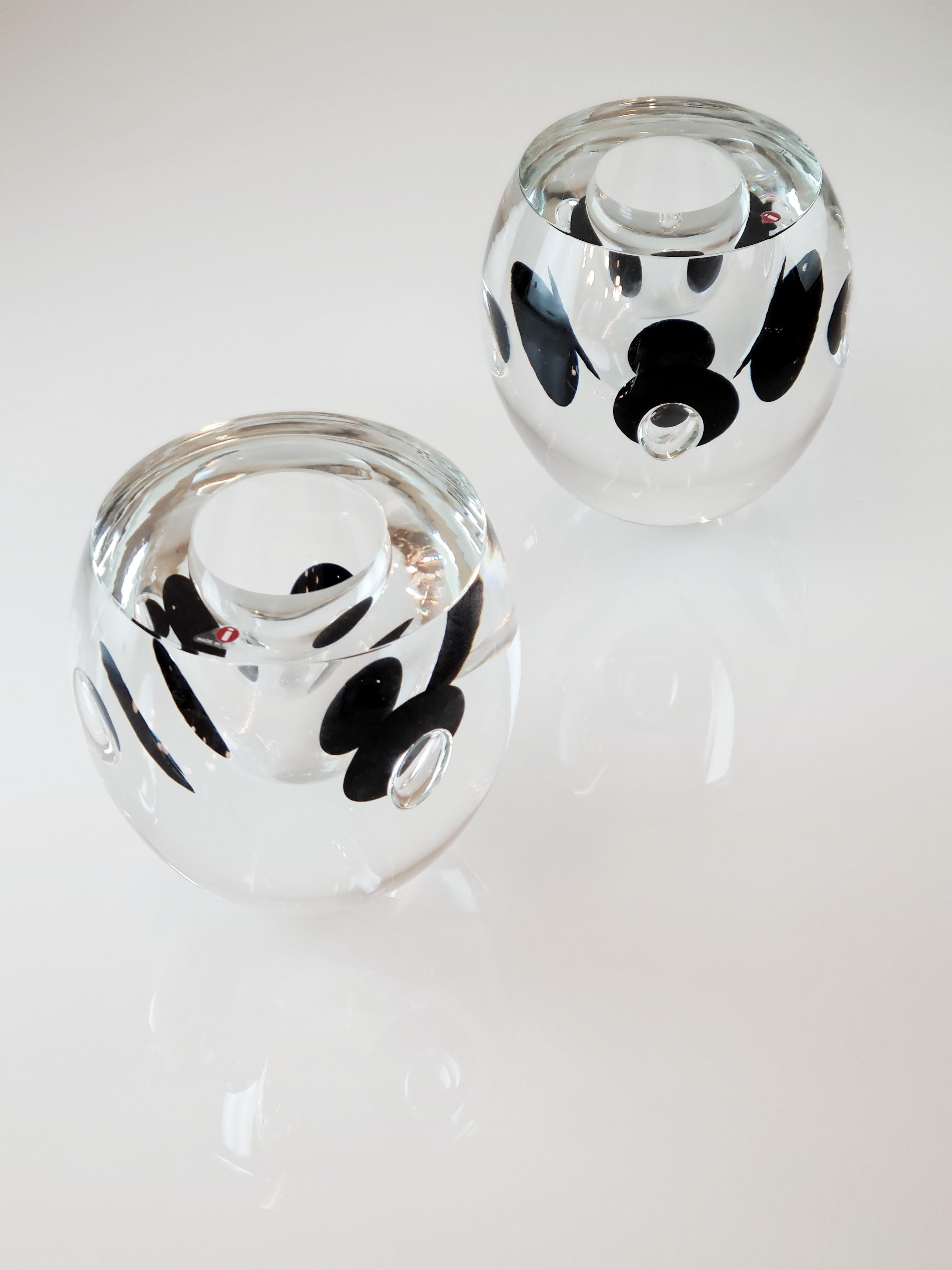 Finnish Two Timo Sarpaneva Glass Art Objects For Sale