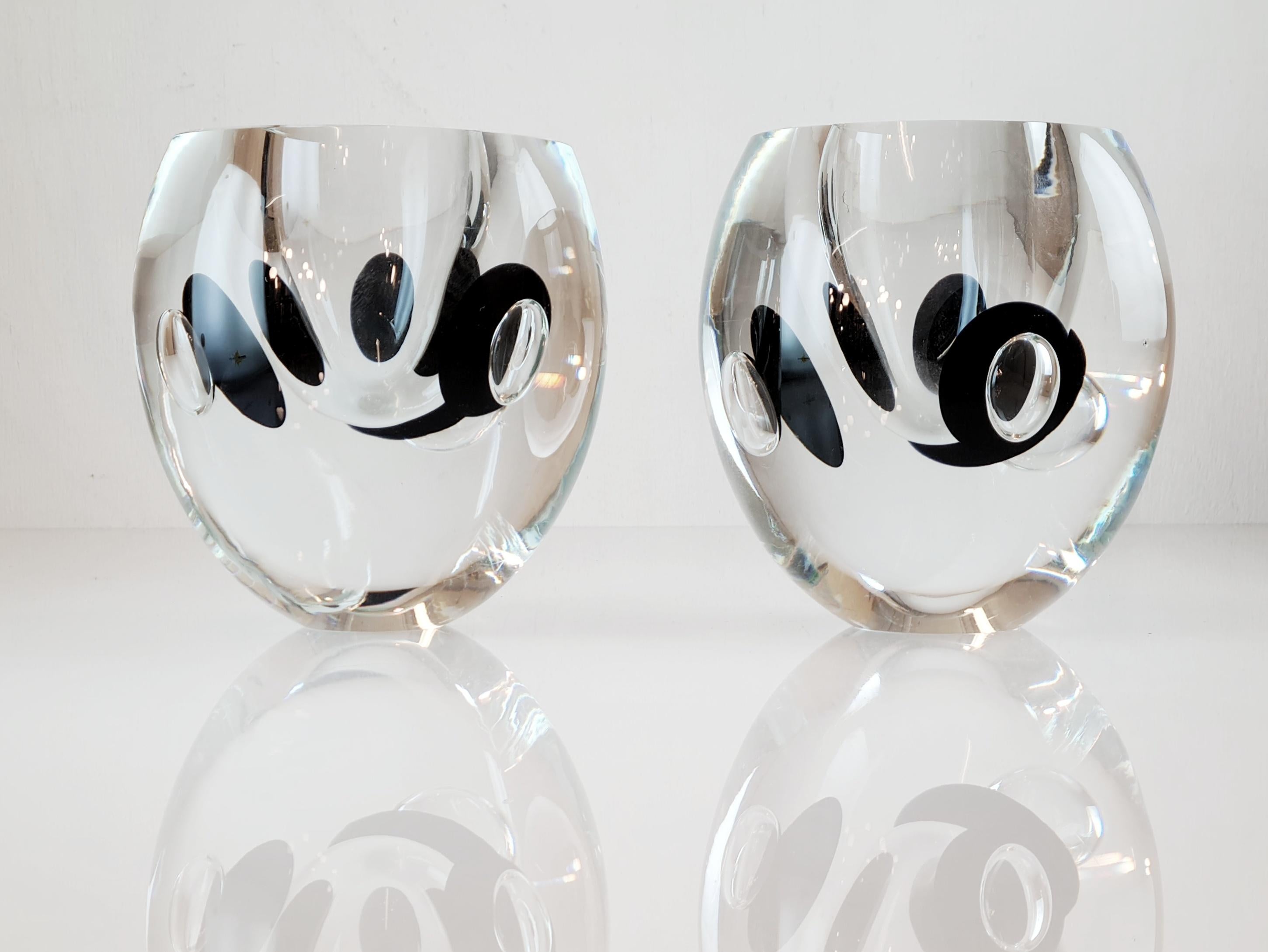 Two Timo Sarpaneva Glass Art Objects In Good Condition For Sale In Helsinki, FI