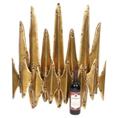 A pair of Tom Greene Brutalist Brass Wall Sconces