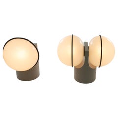 Retro Pair of TOTEM Wall Lamps by Gae Aulenti for Stilnovo, 1970s