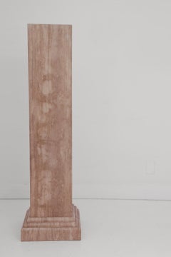 Pair of Travertine Pedestals