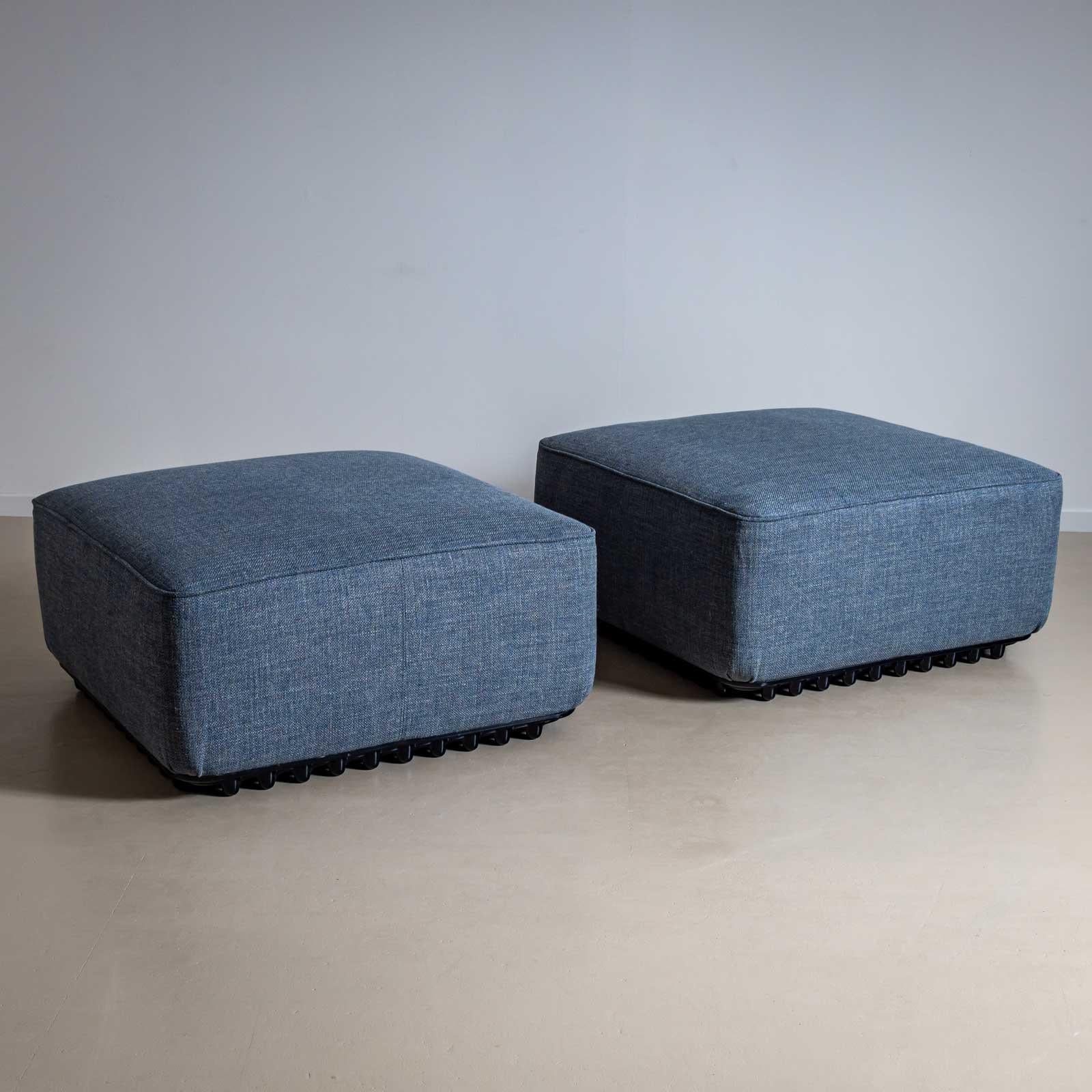 A pair of Trico ottomans from the Trico series by Ammannati & Vitelli for Brunat For Sale 4