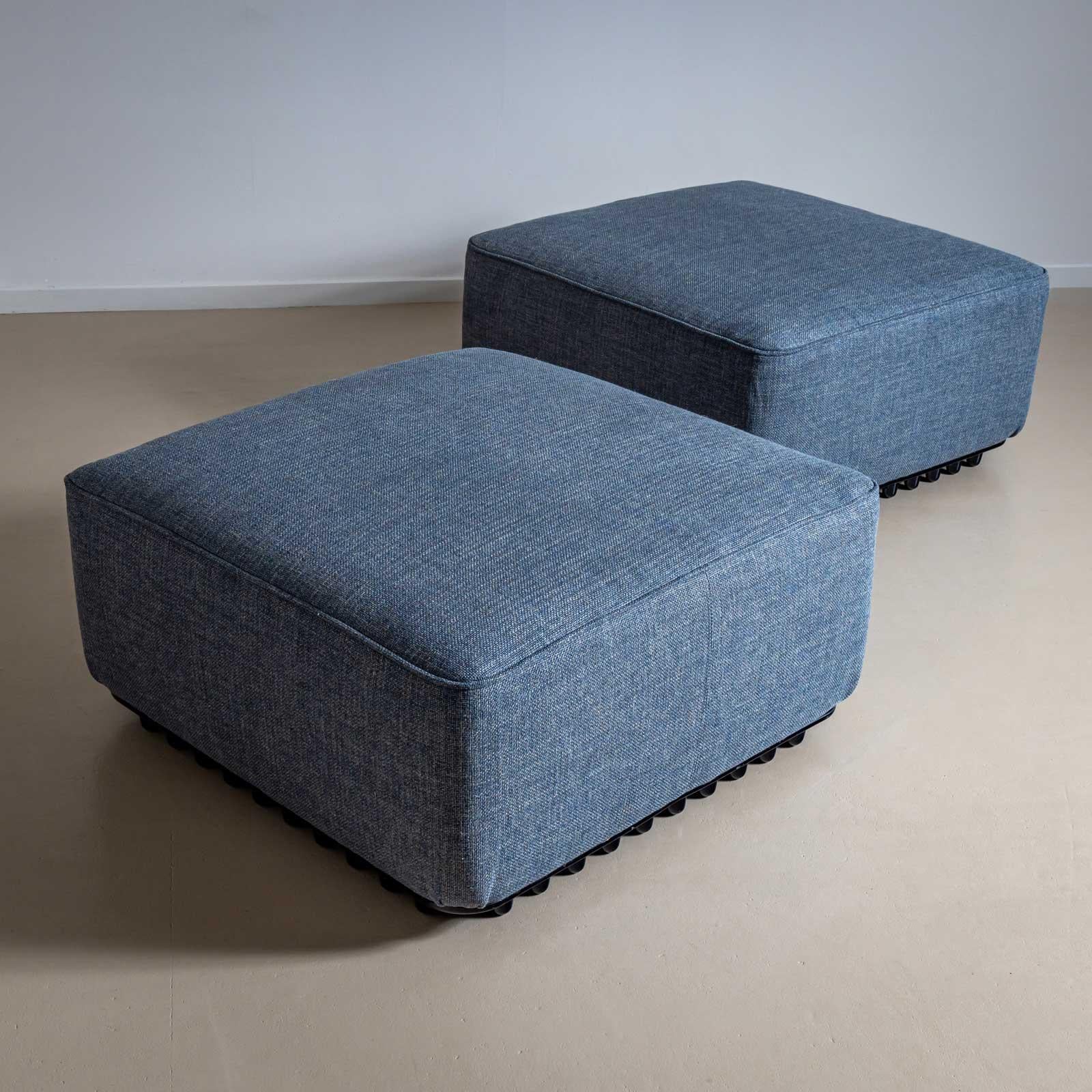 A pair of Trico ottomans from the Trico series by Ammannati & Vitelli for Brunat For Sale 1