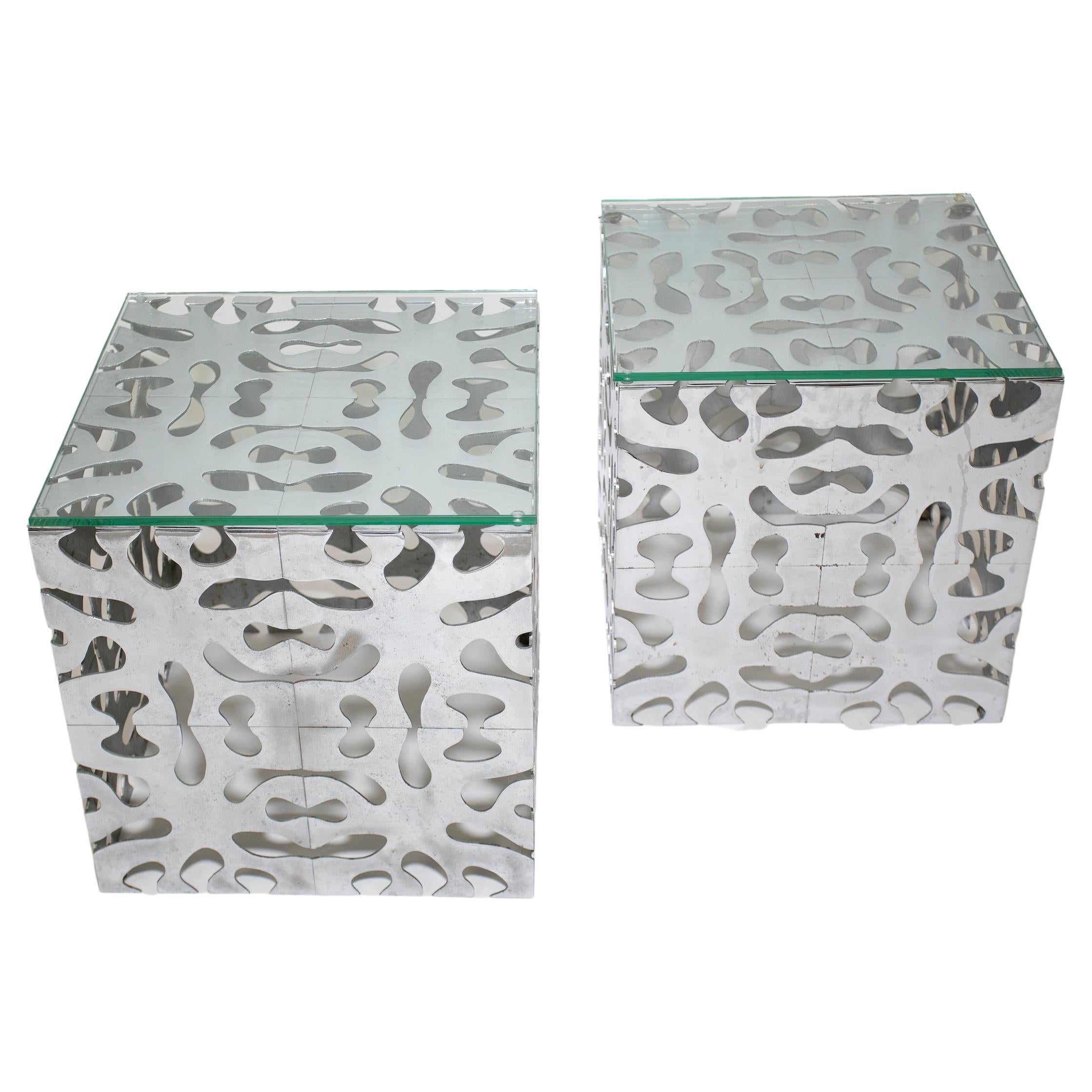 Pair of TriMark Puzzle Tables For Sale