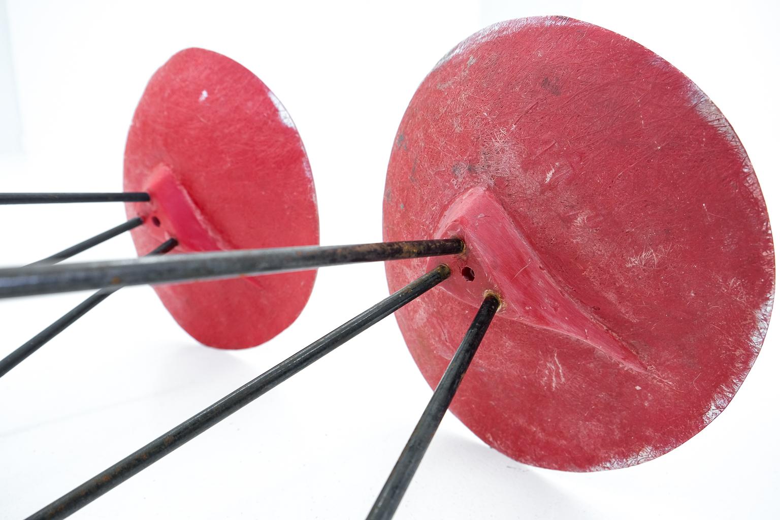 A Pair of tripod stool by Jean Raymond Picard/Jean-René Picard for S.E.T.A. 1