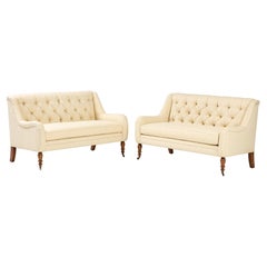 Pair of Tufted Loveseats