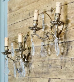 A Pair of  Twin Wall Chandeliers, Twin Sconce Wall Lights  These are very pretty