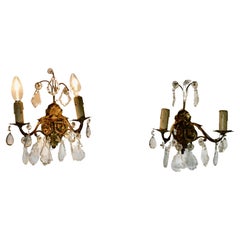 A Pair of  Twin Wall Chandeliers, Twin Sconce Wall Lights  These are very pretty
