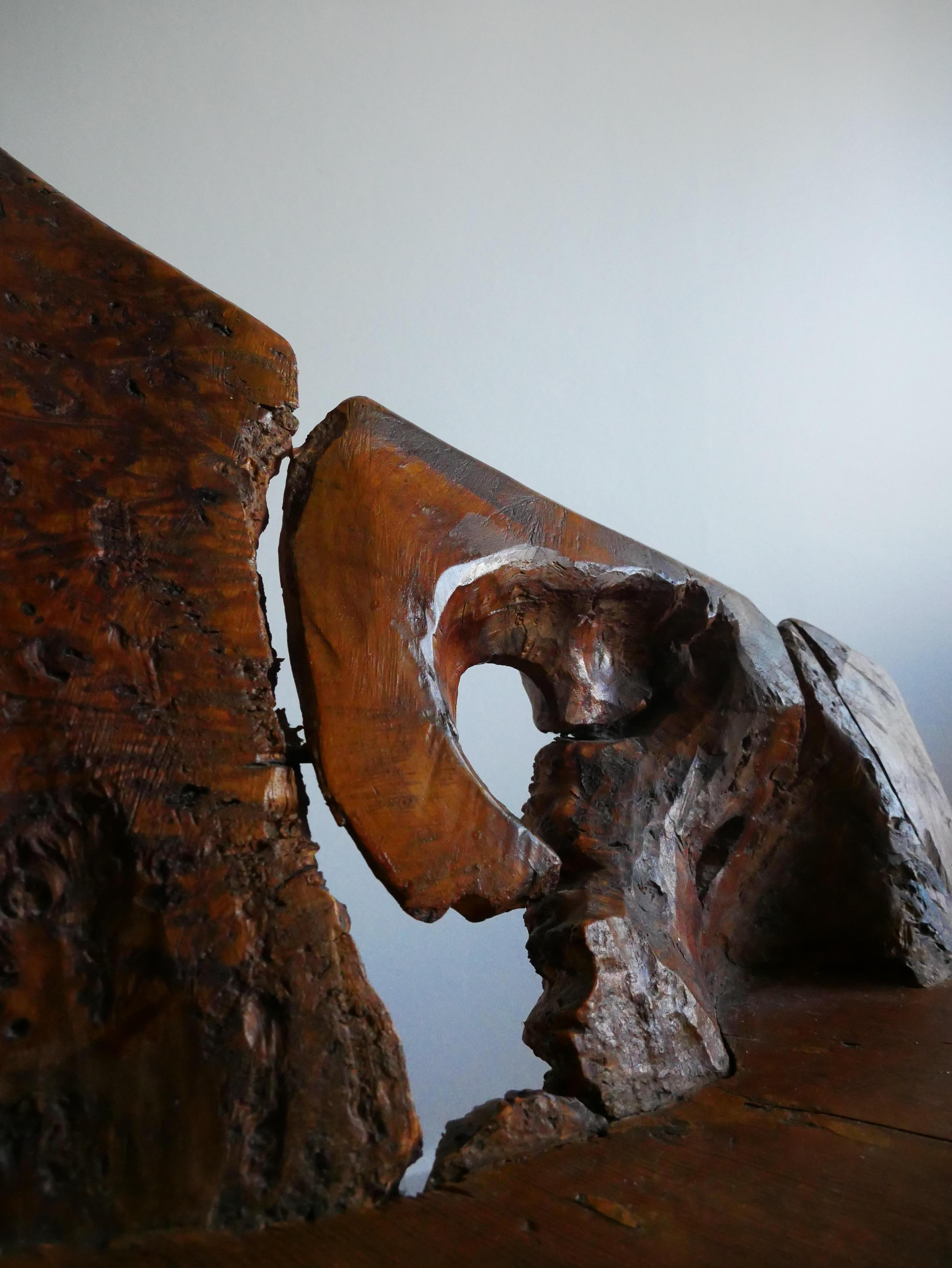 A pair of two Birch Burl Chairs made in 1940, Sweden For Sale 4