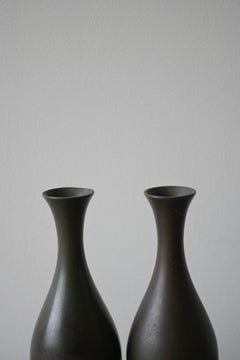 A pair of two Bronze Vases by GAB, Guldsmedsaktiebolaget ca 1930