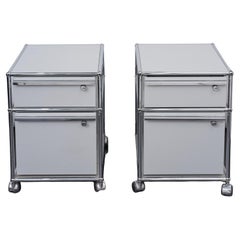 Used Pair of Two USM Haller File Cabinets