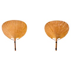 Ein Paar Uchiwa-Wandleuchten, entworfen von Ingo Maurer für M Design, 1973