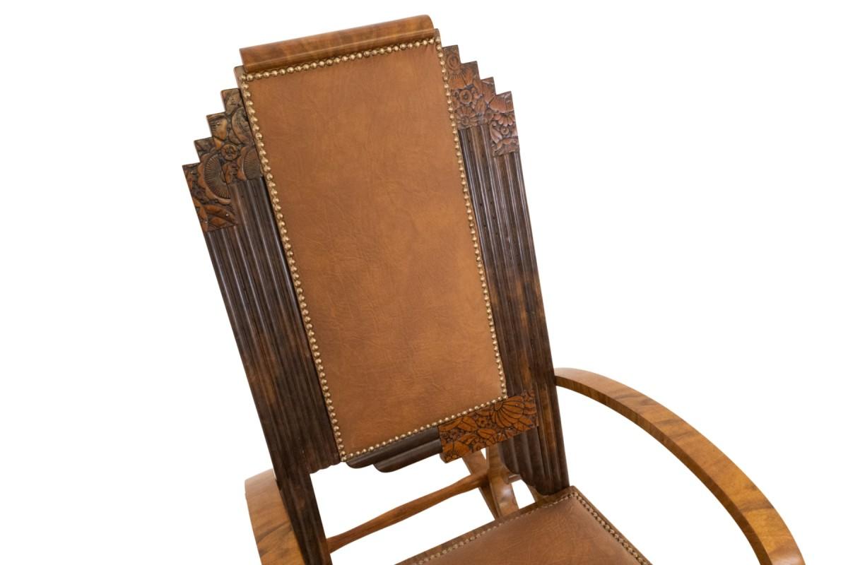 Polish A pair of unique rocking chairs, Poland, second half of the 20th century. For Sale