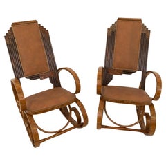 Sillas mecedoras de madera