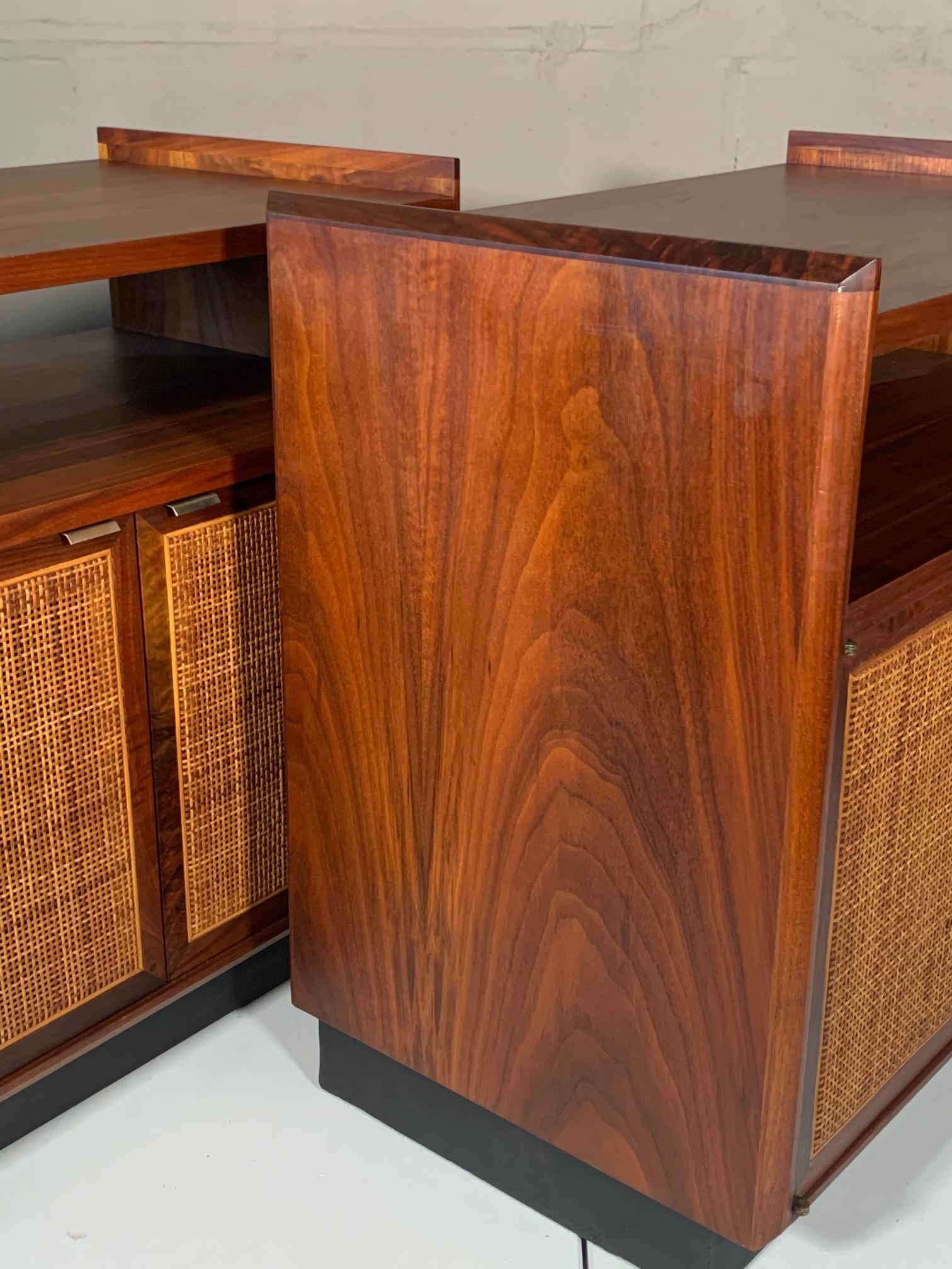 Pair of Unusual End Tables by Jack Cartwright for Founders in Walnut 3
