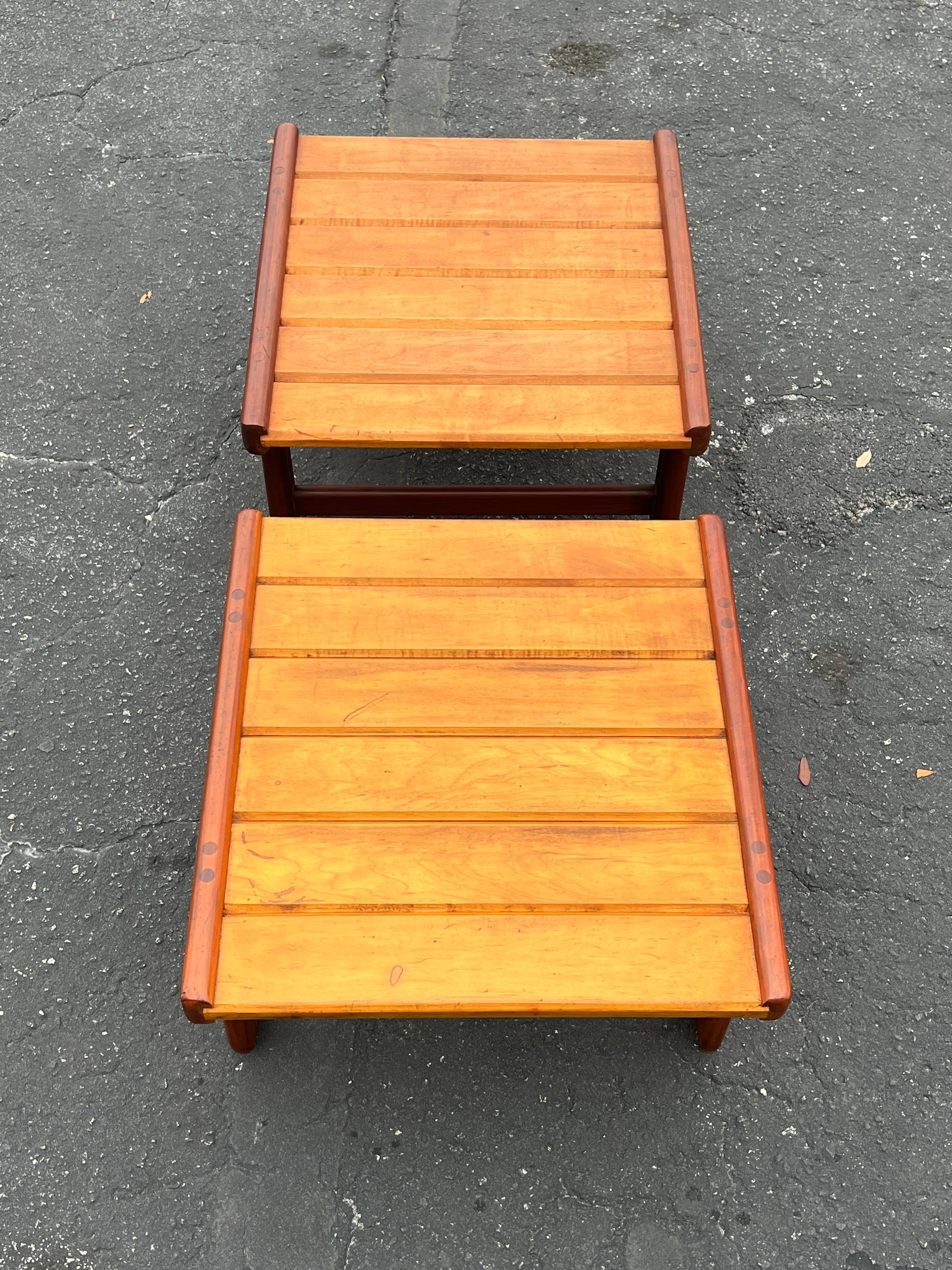 American A Pair Of Unusual Hand Crafted Stools Ca' 1960's For Sale