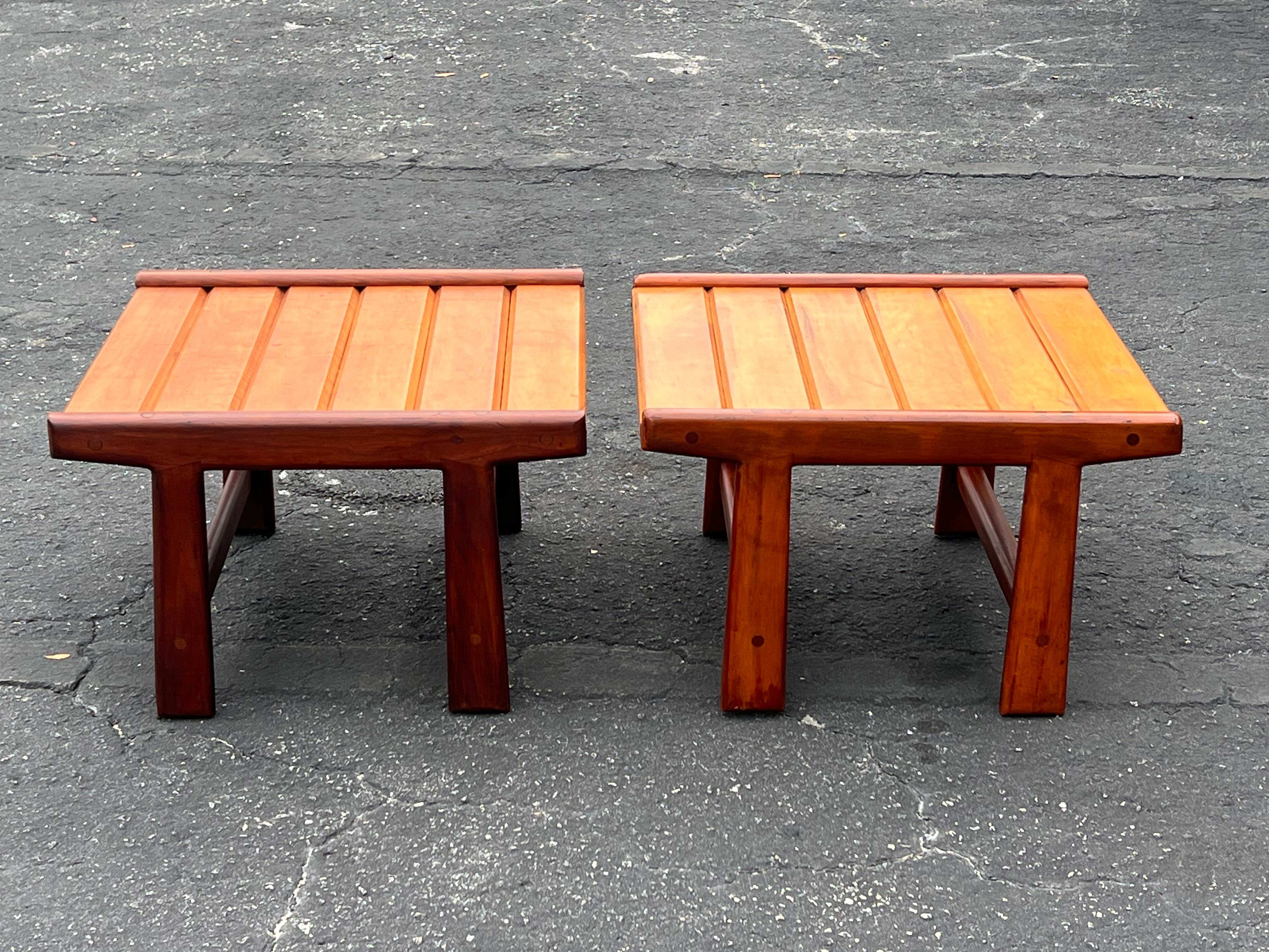 A Pair Of Unusual Hand Crafted Stools Ca' 1960's In Good Condition For Sale In St.Petersburg, FL