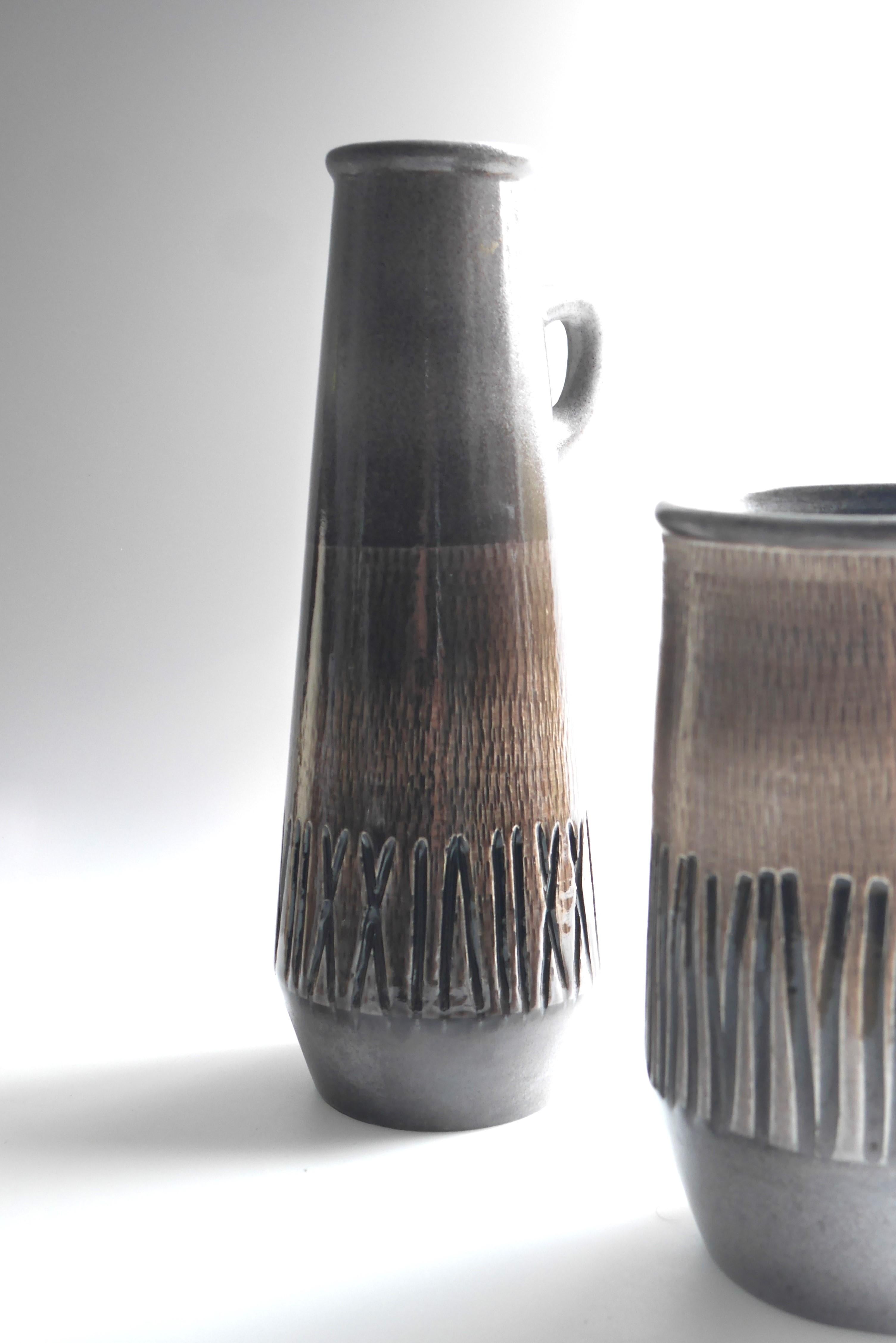 Pair of Vases by Ingrid Atterberg for Upsala Ekeby, Sweden, 1960s 2