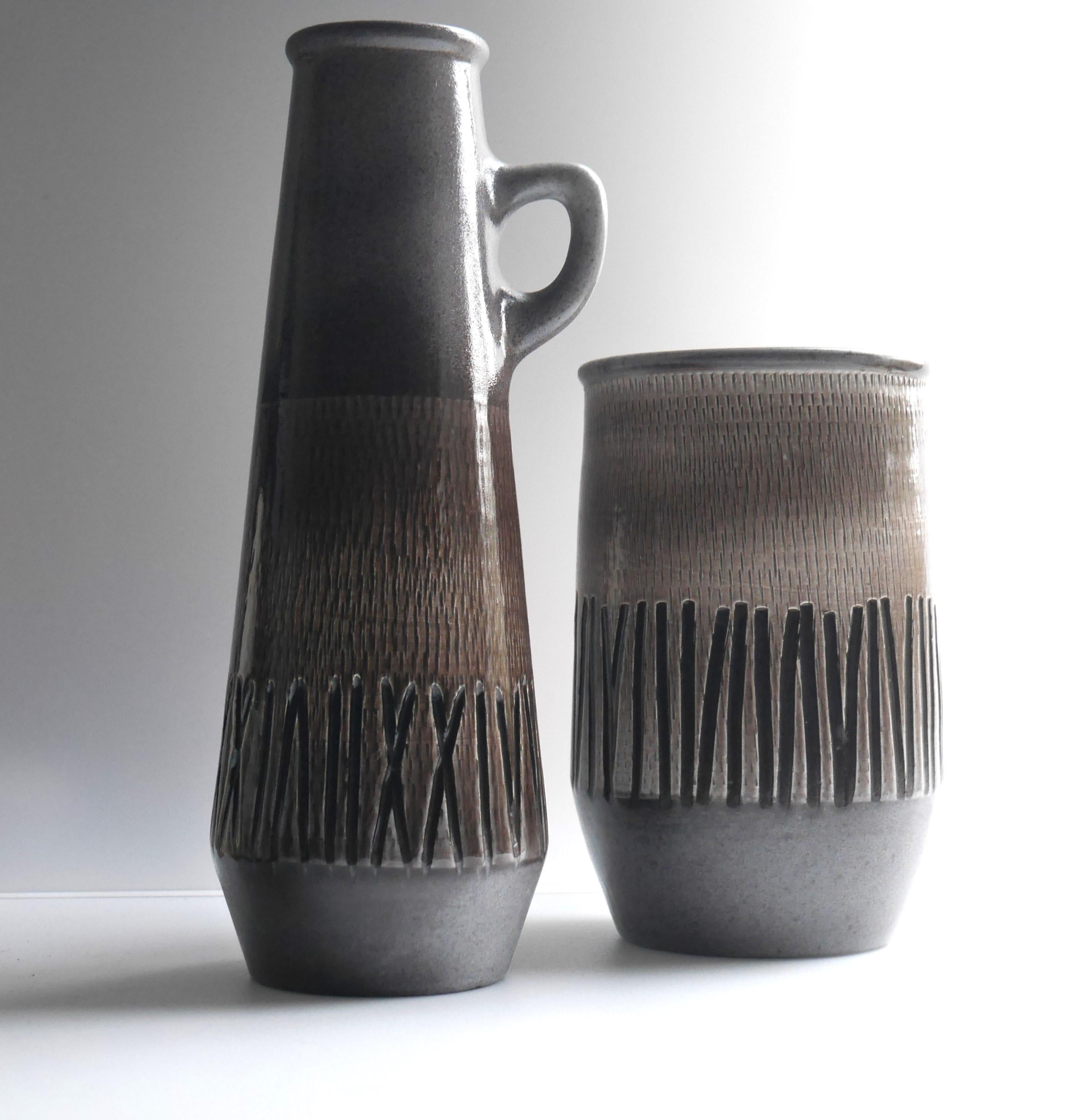 A pair of great vases, by Ingrid Atterberg for Upsala Ekeby. The design is known as 